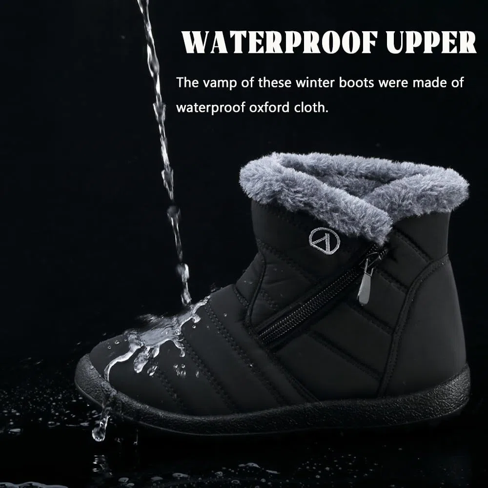 Stivali Ragazze Ragazzi Invernali Stivali da Neve Impermeabili Caldo Peluche Bambini Stivaletti All'aperto Antiscivolo Scarpe Trekking
