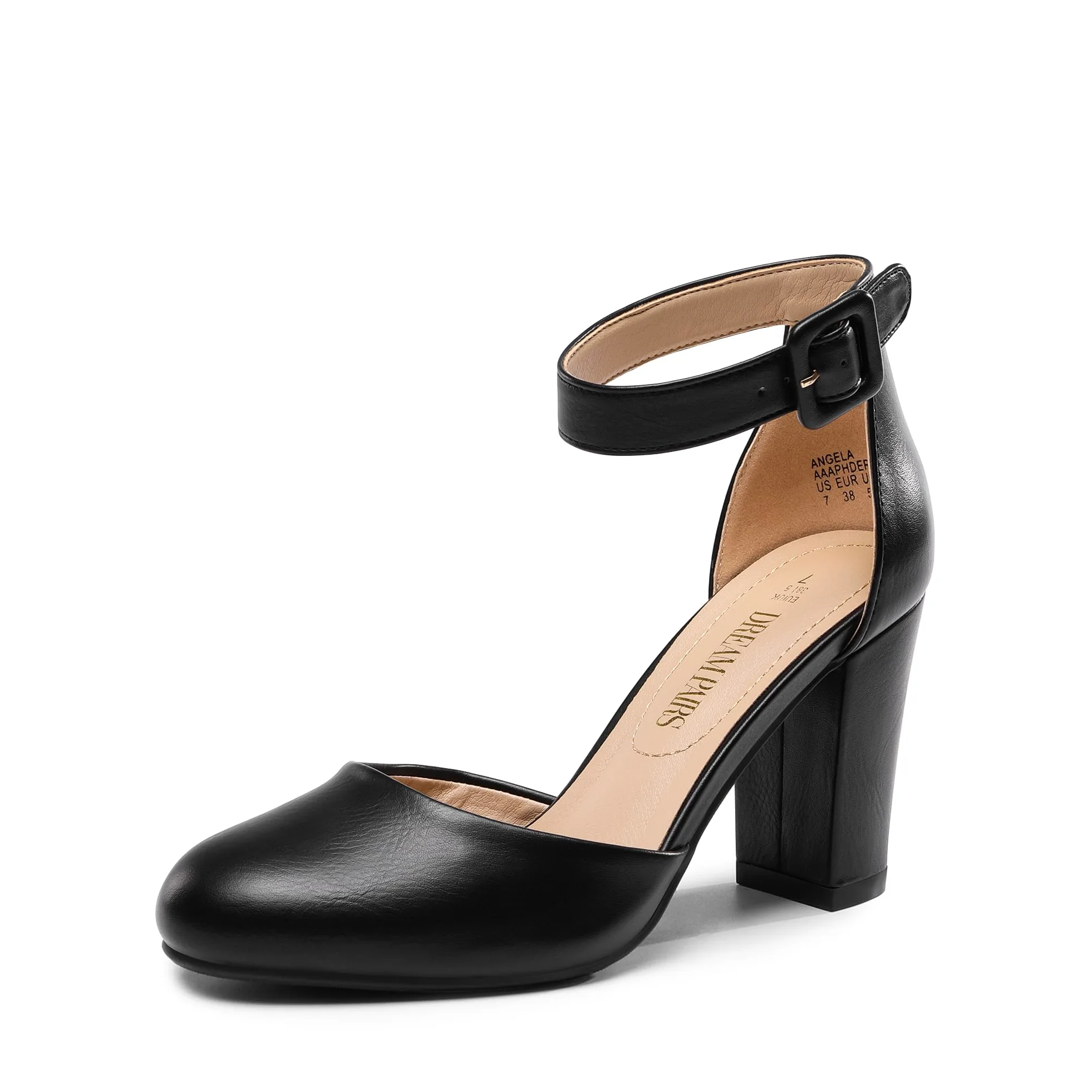 DREAM PAIRS Décolleté da Donna con Tacco Alto e Largo e Grosse Décolleté da Sposa con Punta Chiusa