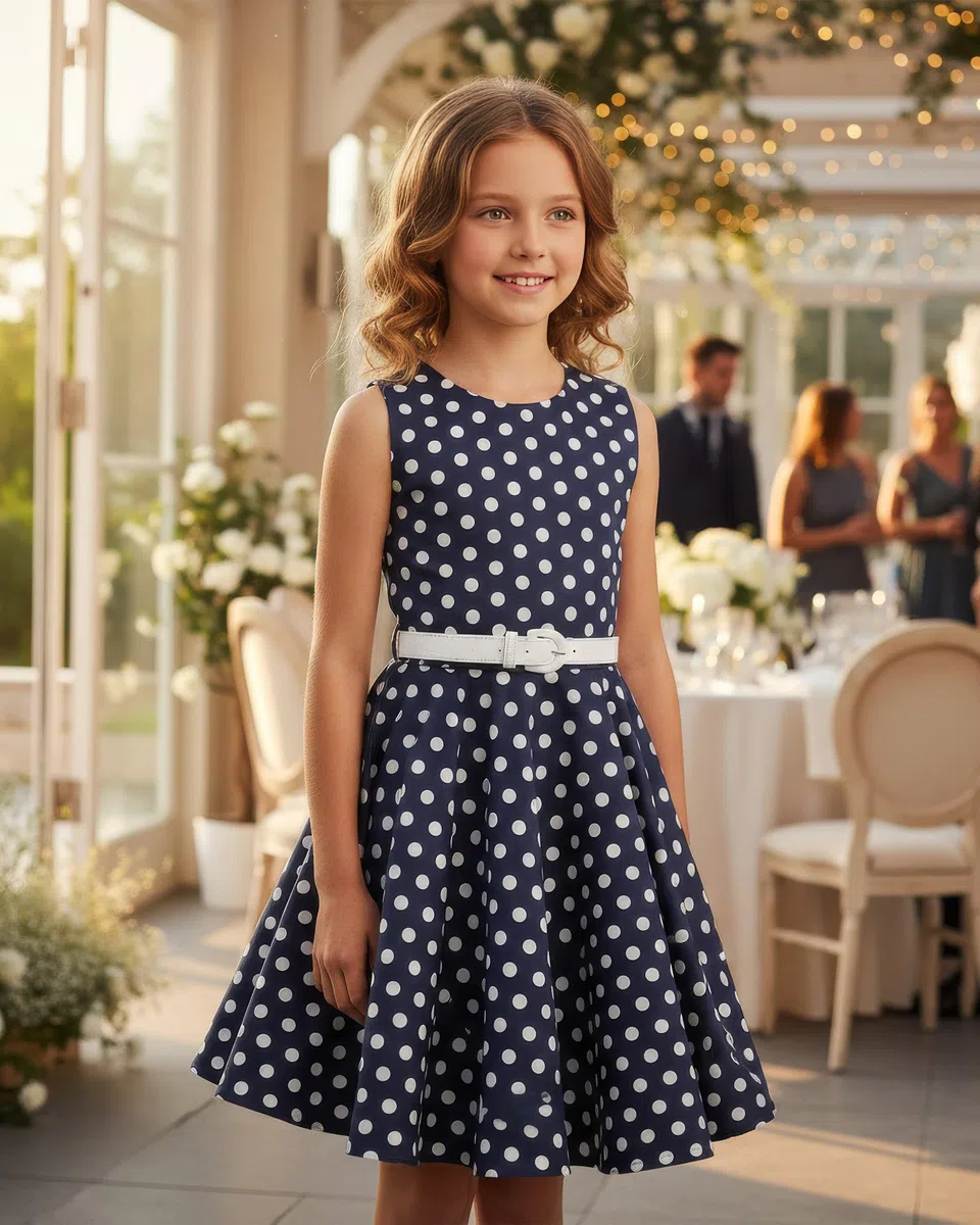 BlackButterfly Bambini Abito Vintage a Pois Anni '50 "Audrey