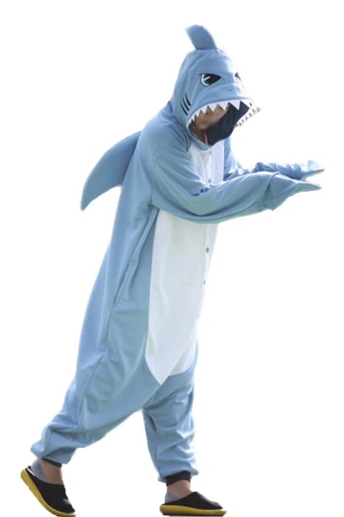 wotogold Pigiama di Squalo Animale Costumi Cosplay per adulti unisex