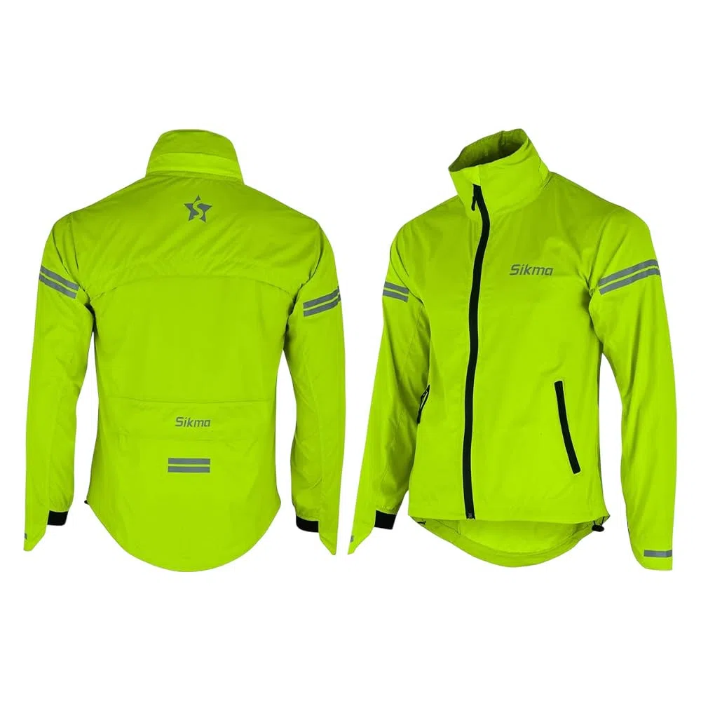 Giacca impermeabile da ciclismo, da uomo, con cappuccio, antivento, impermeabile, stile casual