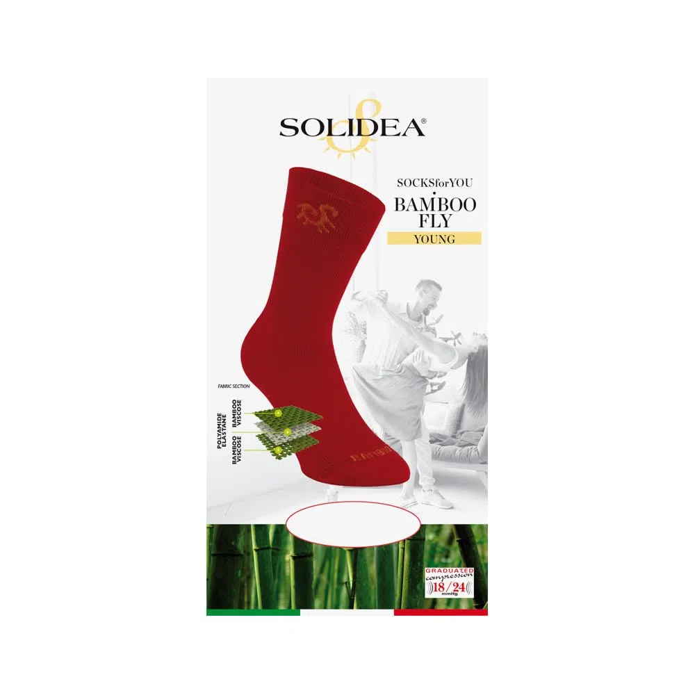 SOLIDEA Calzini Unisex Socks for You Fly Young Compressione Graduata 18/24 mmHg