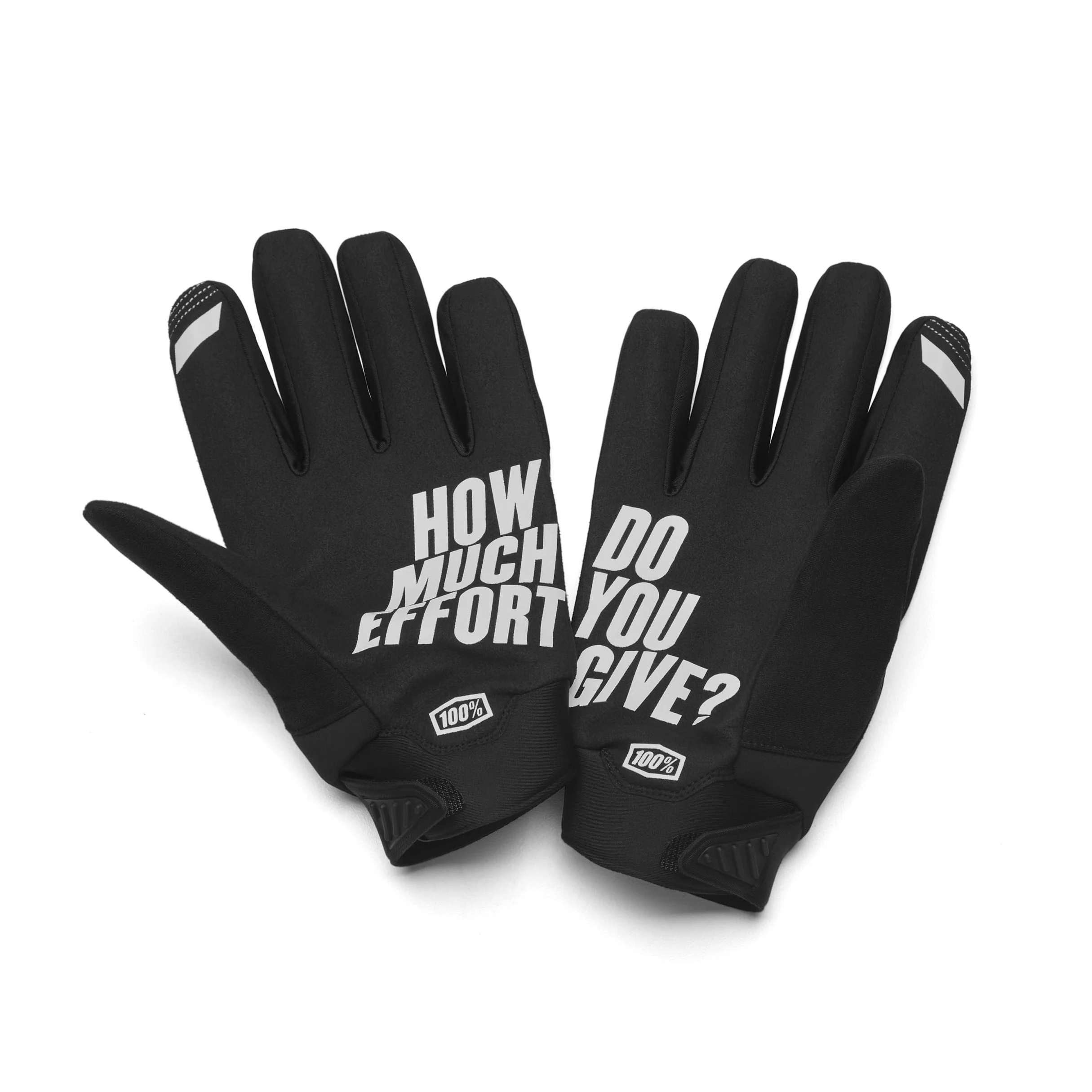 100% GUANTES Brisker Gloves Black-L Guanti, Nero (Negro), L Unisex-Adulto
