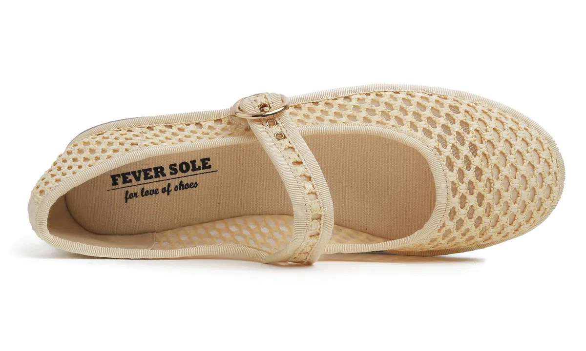 Feversole Women's Canvas Mary Jane Fashion，Scarpe Basse Classiche da Donna Décolleté Eleganti Mary Jane con Fibbia Morbida Scarpe da Ballo per Balletto per Donna