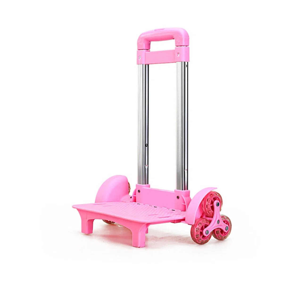 Carrello per zaino in lega di alluminio con 6 carrelli pieghevoli Carrello a mano con ruote per borse scolastiche zaino bagagli, Uno