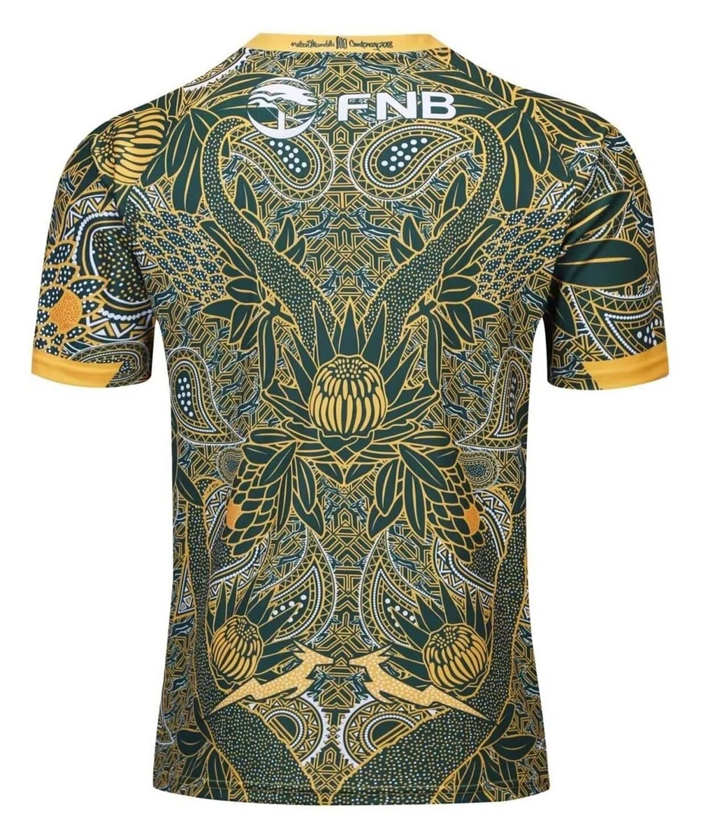 SPABOY Maglia da uomo SudáFrica Rugby Jersey Camisas De Rugby para Hombres Ropa Deportiva Regular Fit Training Tshirts