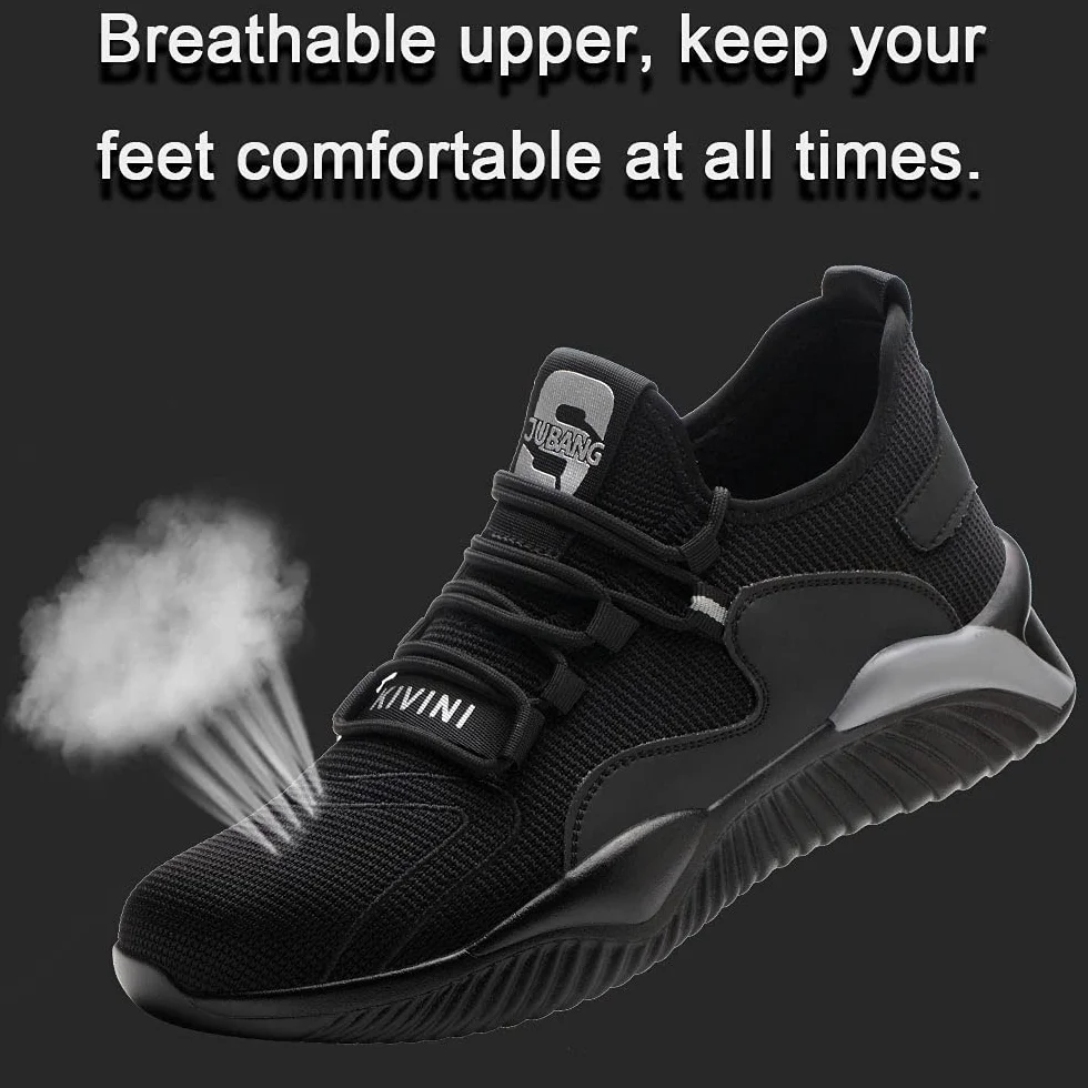 Scarpe Antinfortunistiche Uomo Donna Safety Shoes Punta in Acciaio Leggere Scarpe da Lavoro Traspiranti Sneakers Antinfortunistiche