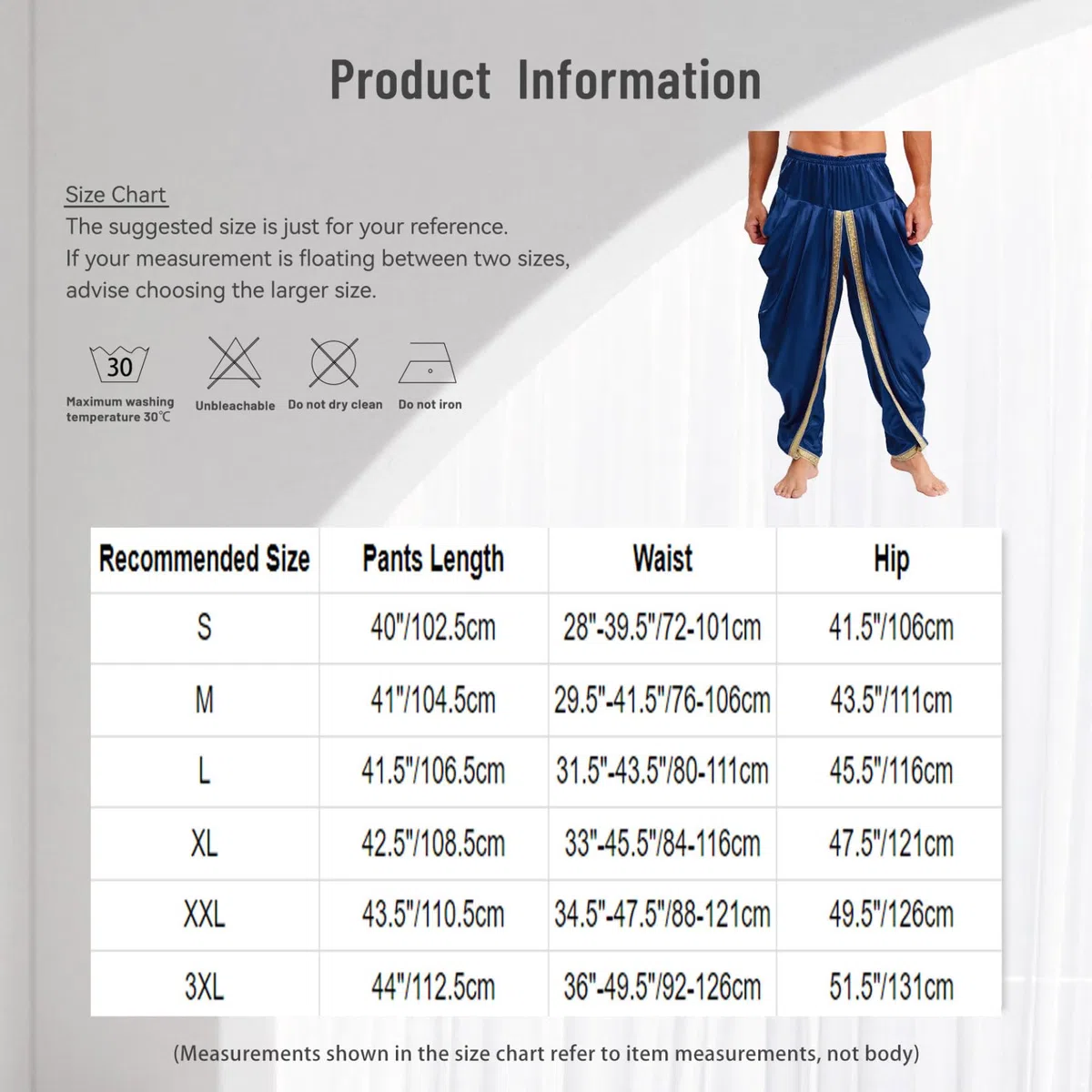 inlzdz Pantaloni Indiani da Uomo e Donna Harem Hip Hop Lunghi Pantaloni Bloomers Pantaloni Medievali Costume da Principe Orient Sultan Munadin