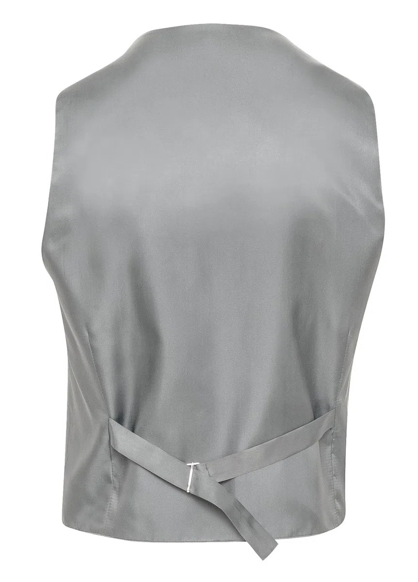 Evoga Gilet panciotto uomo sartoriale slim fit doppiopetto in raso