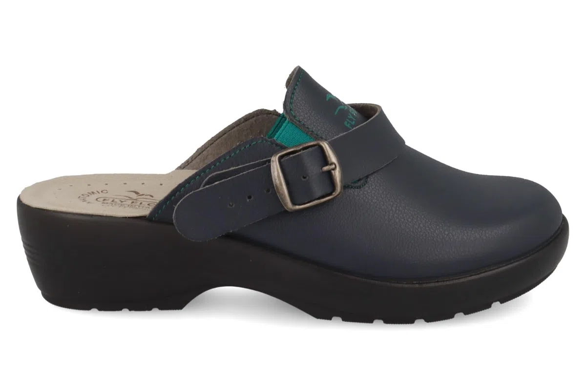 Fly Flot | Professional Certified, Zoccoli Sanitari Donna con Cinturino e Elastico Regolabile, Ciabatte con Tomaia e Sottopiede in Evopell