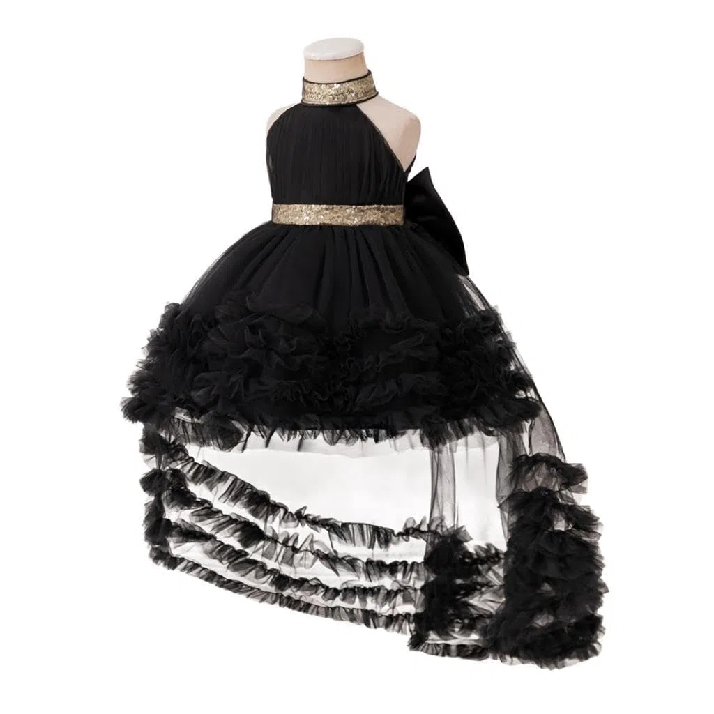 Lito Angels Abito da Principessa per Bambina con Gonna in Tulle a Strati e Fiocco sul Retro, Perfetto per Matrimonio, Festa o Cerimonia