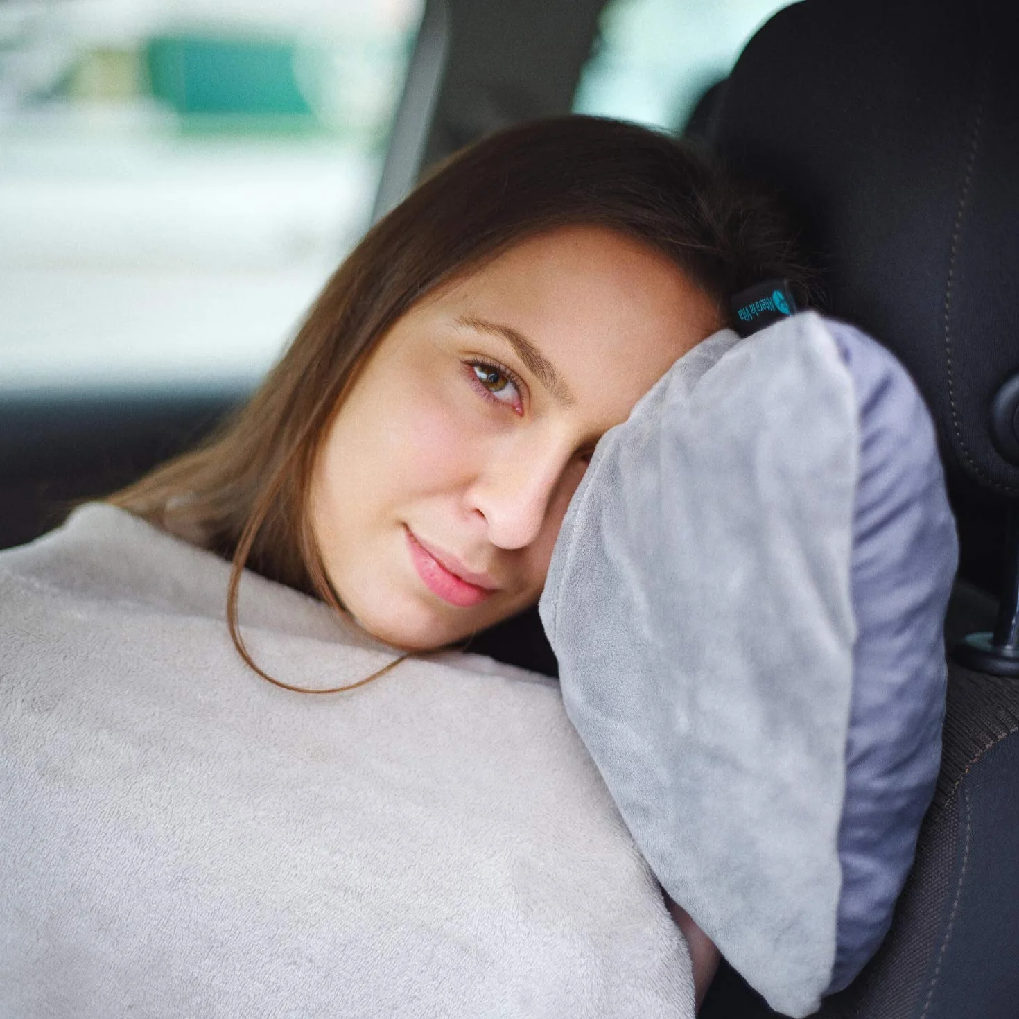 Coperta da viaggio in pile – calda e morbida – ben comprimibile con borsa – 150 x 130 cm – per viaggi in aereo, treno o auto, per esterni o campeggio, grigio., 150 x 130 cm - 25x15 cm,