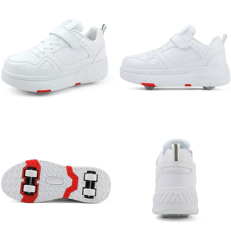 Mateju Scarpe con Rotelle Bambino Bambina Scarpe da Skateboard,Scarpe Sportive con 4 Ruote Retrattili, SneakerScarpe da Ginnastica da Pattini con Ruote per Bambini Adulti