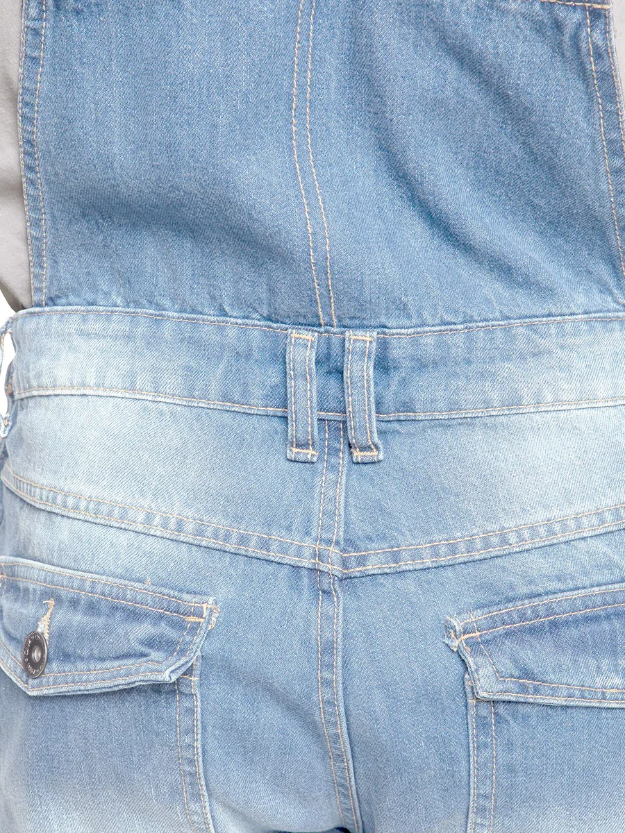 989Zé ENZO Salopette da uomo in denim blu salopette da lavoro alla moda casual jeans 30-50 taglie vita