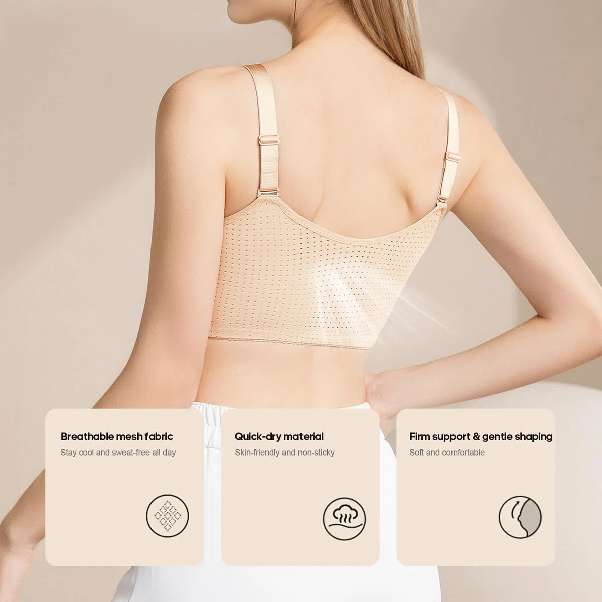 Lervanla Reggiseno per mastectomia con chiusura frontale, con cerniera, con tasca per protesi mammarie, reggiseni chirurgici quotidiani da donna
