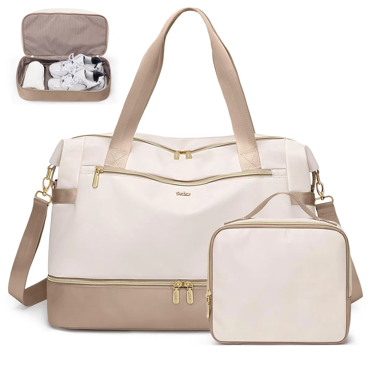 VNINE Borsone da Viaggio Donna,Bagaglio a Mano Borsa da Viaggio con Scomparto per le Scarpe, Grande Borsa Parto Ospedale Mamma Nascita, Impermeabile Borsa Piscina Sportiva, Travel Weekender Gym Bag