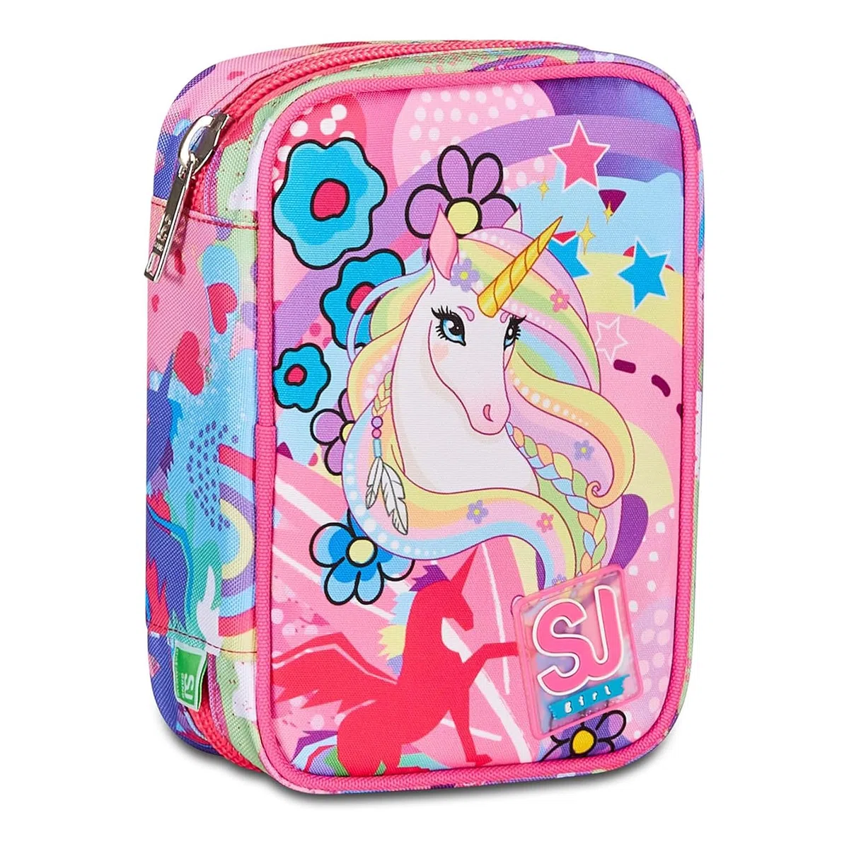 SJ GANG STYLE JAM GANG Astuccio Scuola Speed Pad, Rosa, Unibraid, Portapenne Mono Scomparto Con Plance Amovibili e Penne, Matite, Colori, Accessori Zaino, Elementari, Medie, Bambina