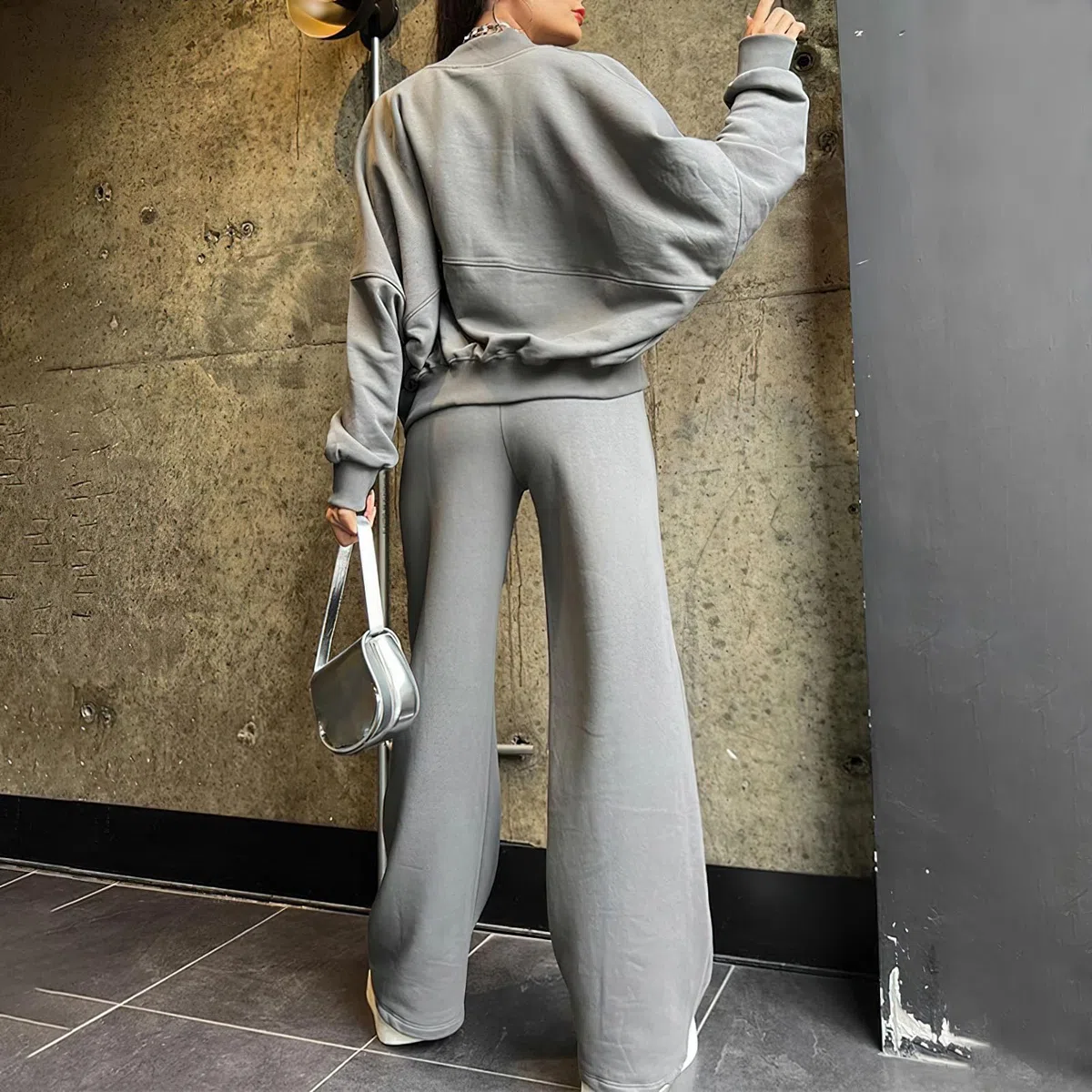 amropi Tuta da Donna Giacca con Cerniera e Pantaloni Jogging Tute 2 Pezzi Sportivo Completo