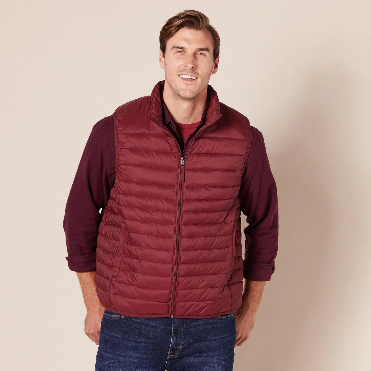 Amazon Essentials Uomo Piumino Smanicato Ripiegabile Impermeabile Leggero