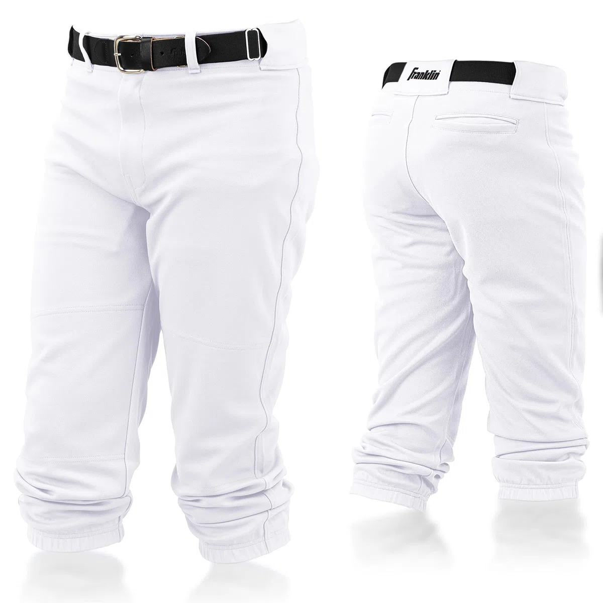 Franklin Sports Pantaloni da Baseball + Softball, Altezza al Ginocchio, per Bambini, con Passante per Cintura