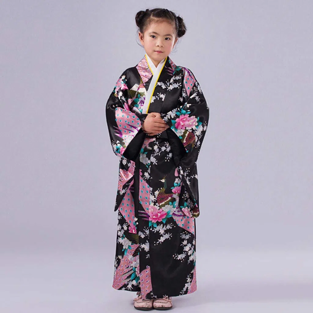 Gonne strette Ragazze Vestito Tradizionale Giapponese Ragazze Costume Bambini Vestiti Outings Kimono Bambino Ragazza Vestiti & Gonna Body Da Ginnastica Per Ragazze Con