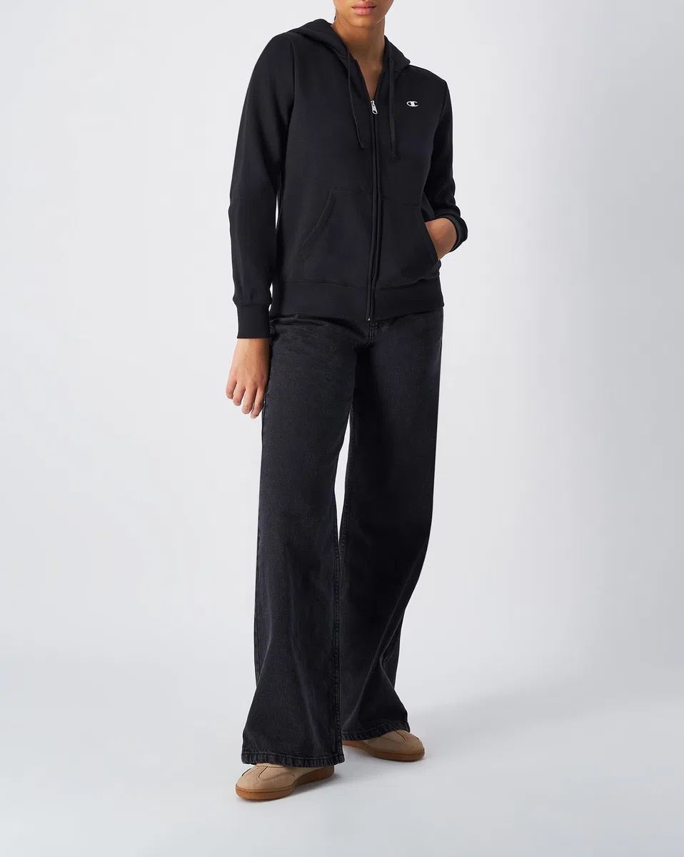 Champion Legacy Champion Basics W - Light Powerblend Fleece Full Zip Felpa con Cappuccio Donna (Pacco da 1)