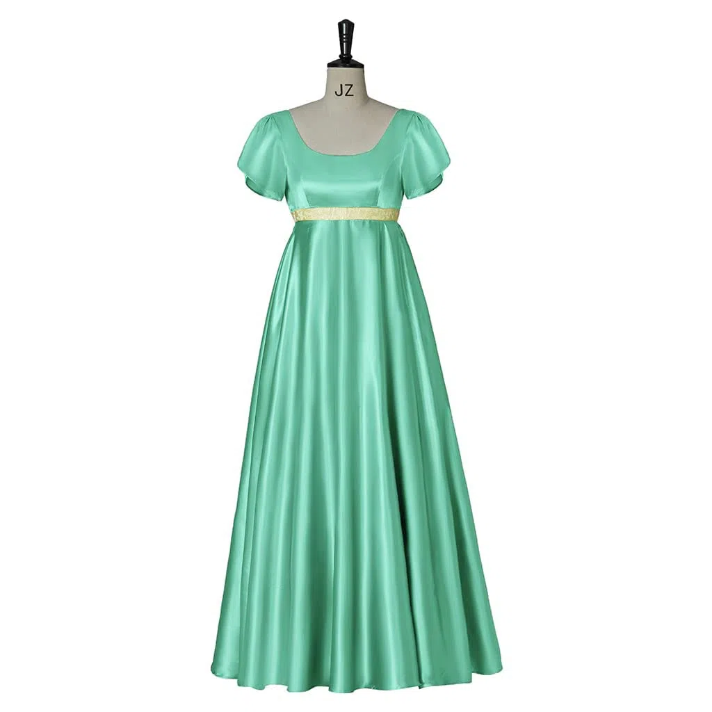 kinstell Regency Abiti da donna 1800s Dress Satin Vintage Regency Sash Victorian Tea Party Gown