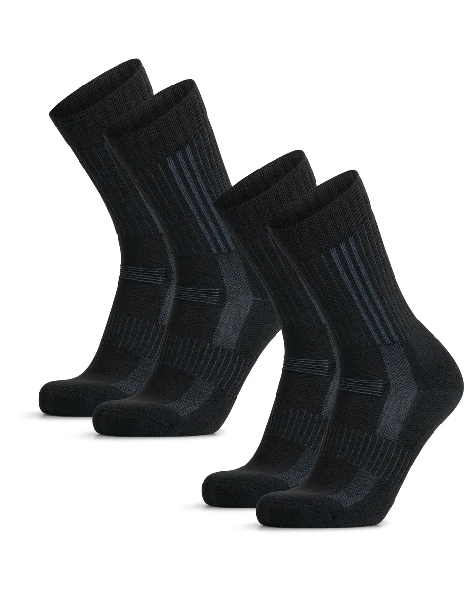 DANISH ENDURANCE 2 paia di calzini da trekking in lana merino premium, anti-vesciche, da uomo e da donna