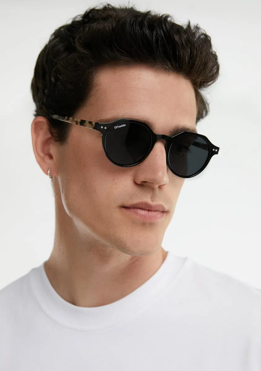 D.Franklin Occhiali da sole - Unisex - Con lenti protettive UV - Modello ultra light s - Ottagonali - Per uomo e donna - Sunglasses