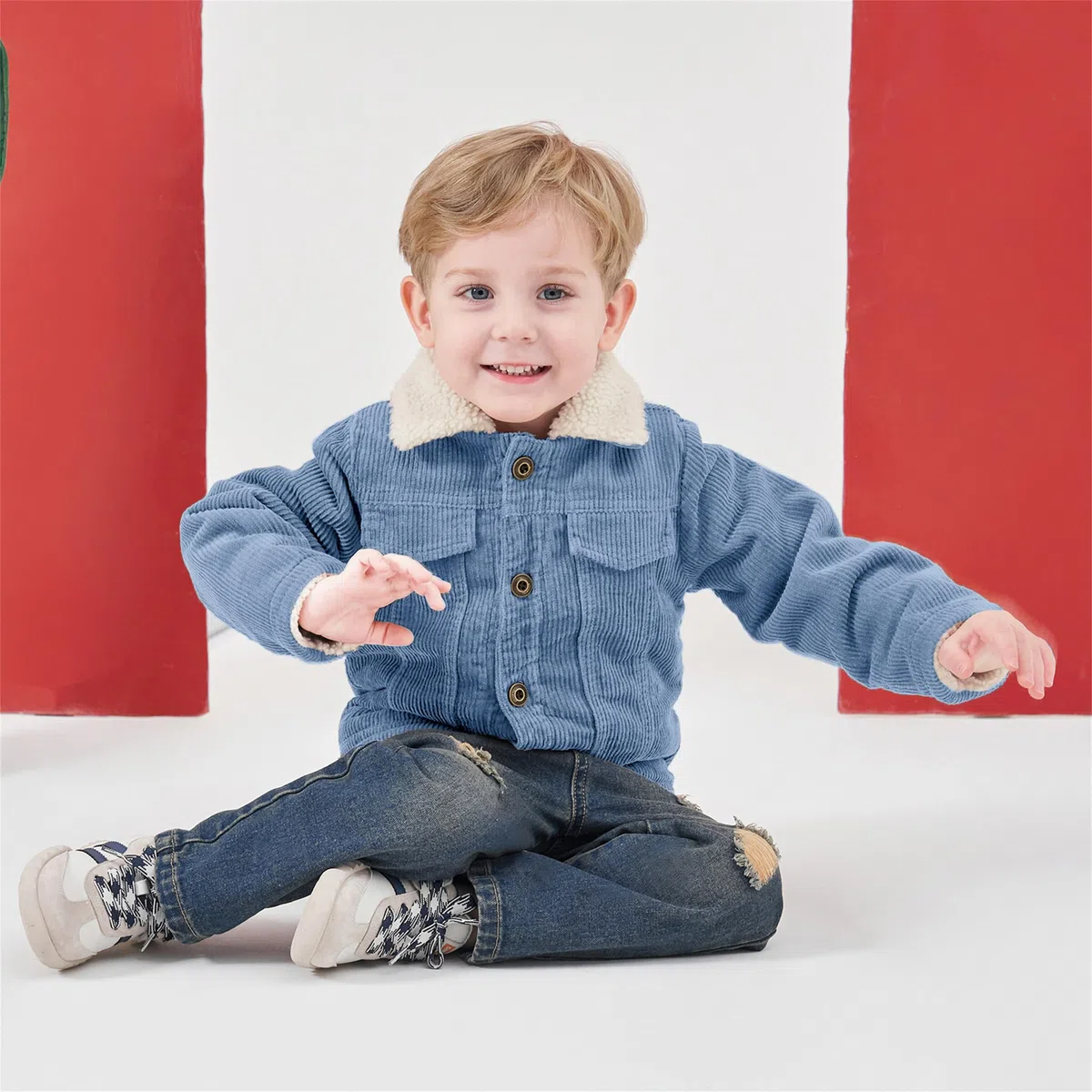 Volunboy Bambino Ragazzi Giacca in Pile Foderata, L'Autunno Inverno Sherpa Bambini Felpato Cappotto Giubbotto