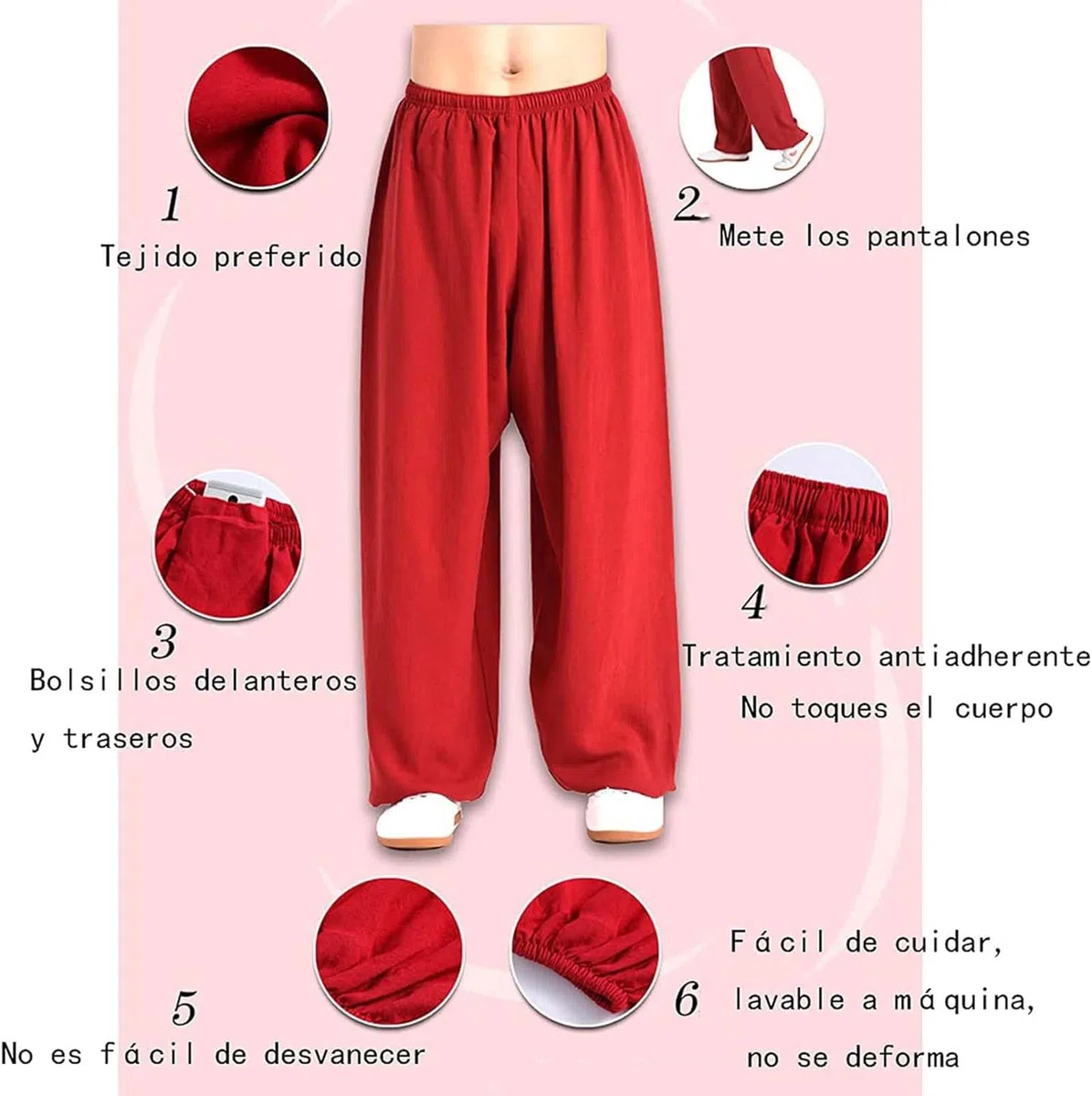 Tai Chi Abbigliamento Unisex Pantaloni per Kung Fu e Arti Marziali Pantaloni in Cotone e Lin Abbigliamento Quotidiano per Yoga e Pilates Pantaloni Latte Seta Tai Chi Pants
