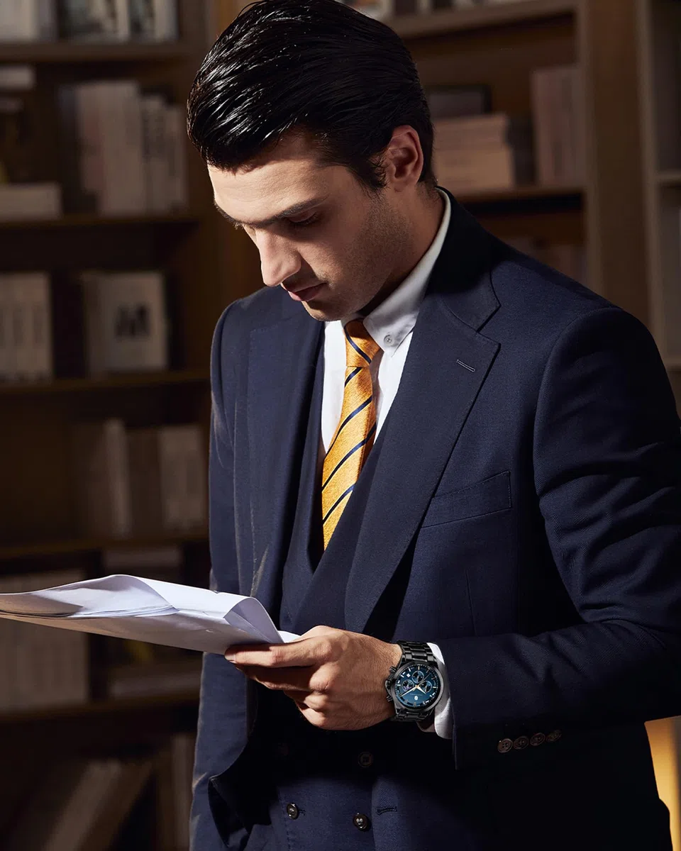 BENYAR BY Orologio da uomo al quarzo analogico in acciaio inossidabile cinturino Timing Date Display impermeabile luminoso orologio Business Casual Sports Watch Fashion Holiday regalo per il padre