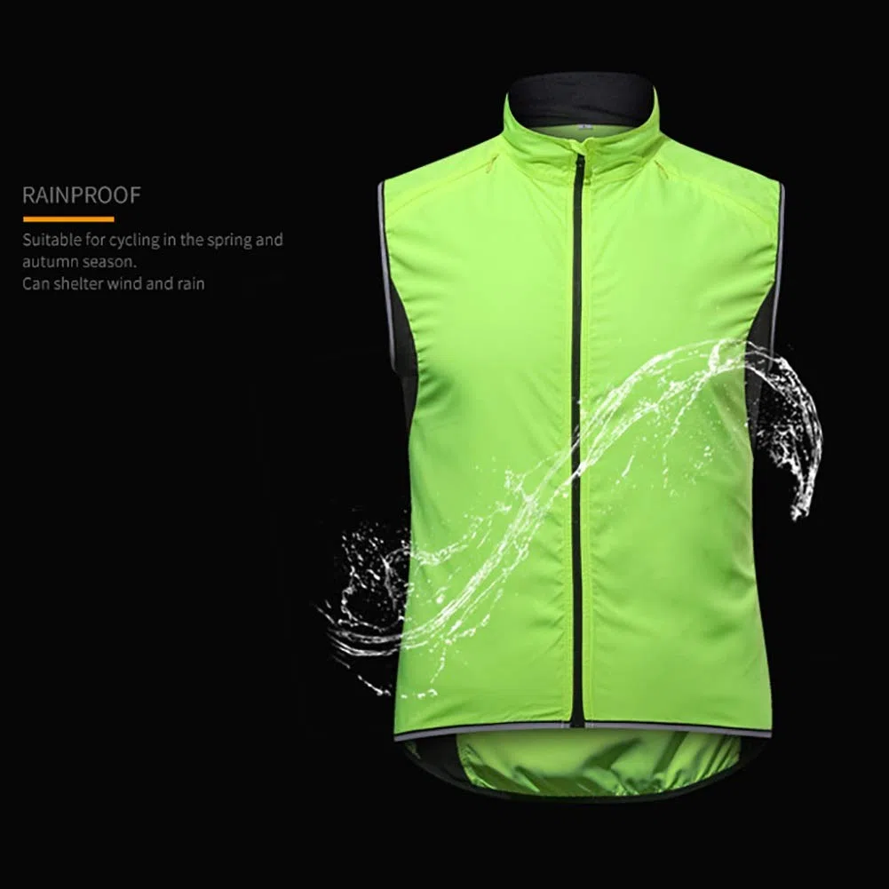 Donna MTB Gilet Ciclismo Prova Vento Impermeabile con Strisce Riflettenti Senza Maniche Veste Leggero Traspirante (Color : Pink, Size : L)