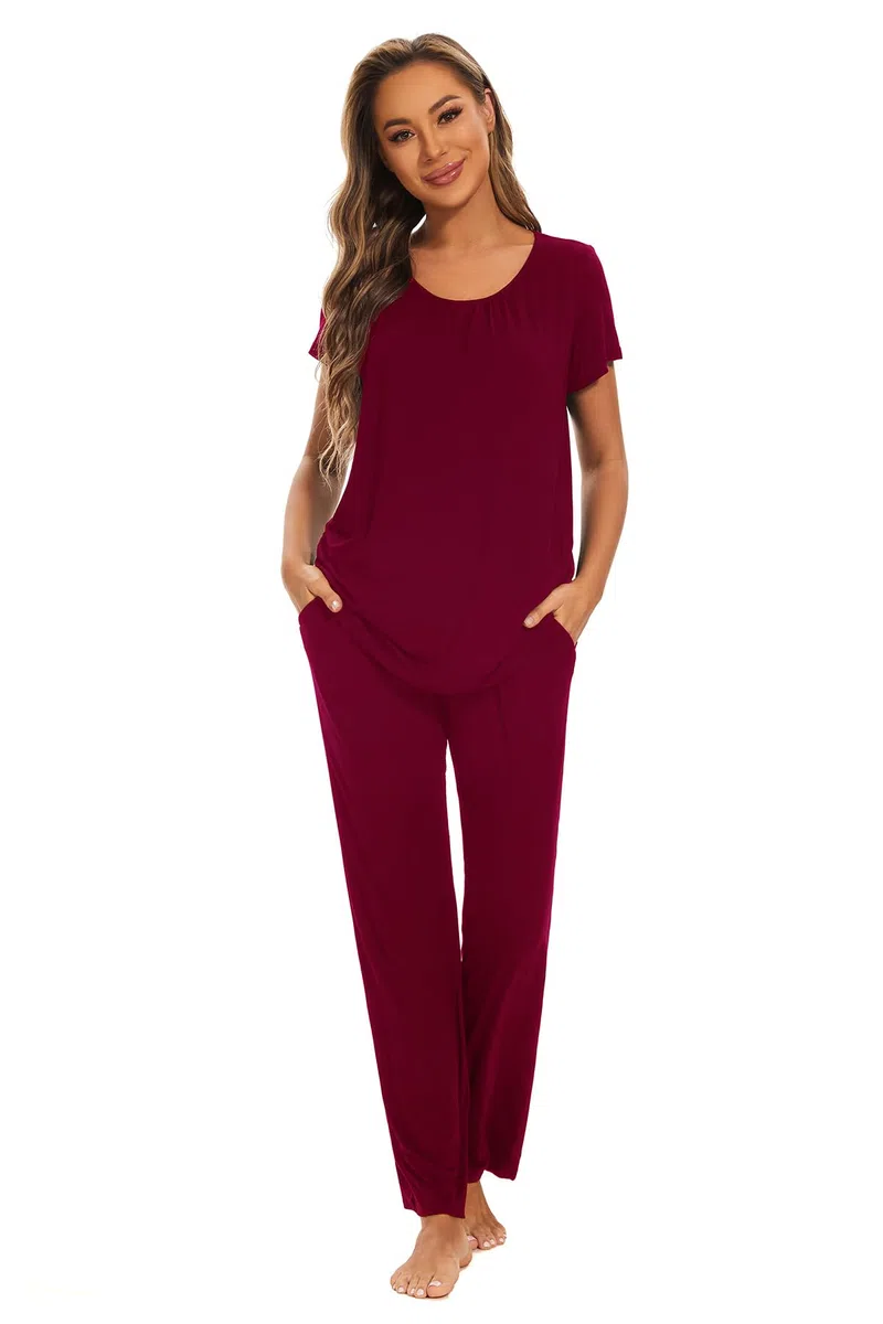 Smallshow Pigiama Premaman Donna Maniche Corte Pigiama Allattamento Set