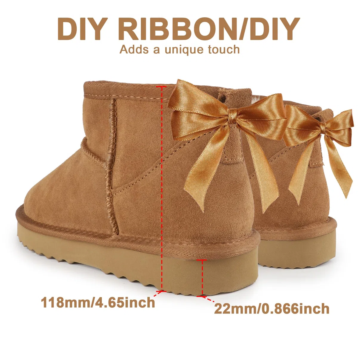 riemot Stivali Donna Classico Stivali Donna Invernali Mini Stivaletti In Vera Pelle Scamosciata Tronchetti Con Fodera In Pelliccia Boots Leggeri Antiscivolo Caldi Scarpe Invernali, 36-42 EU