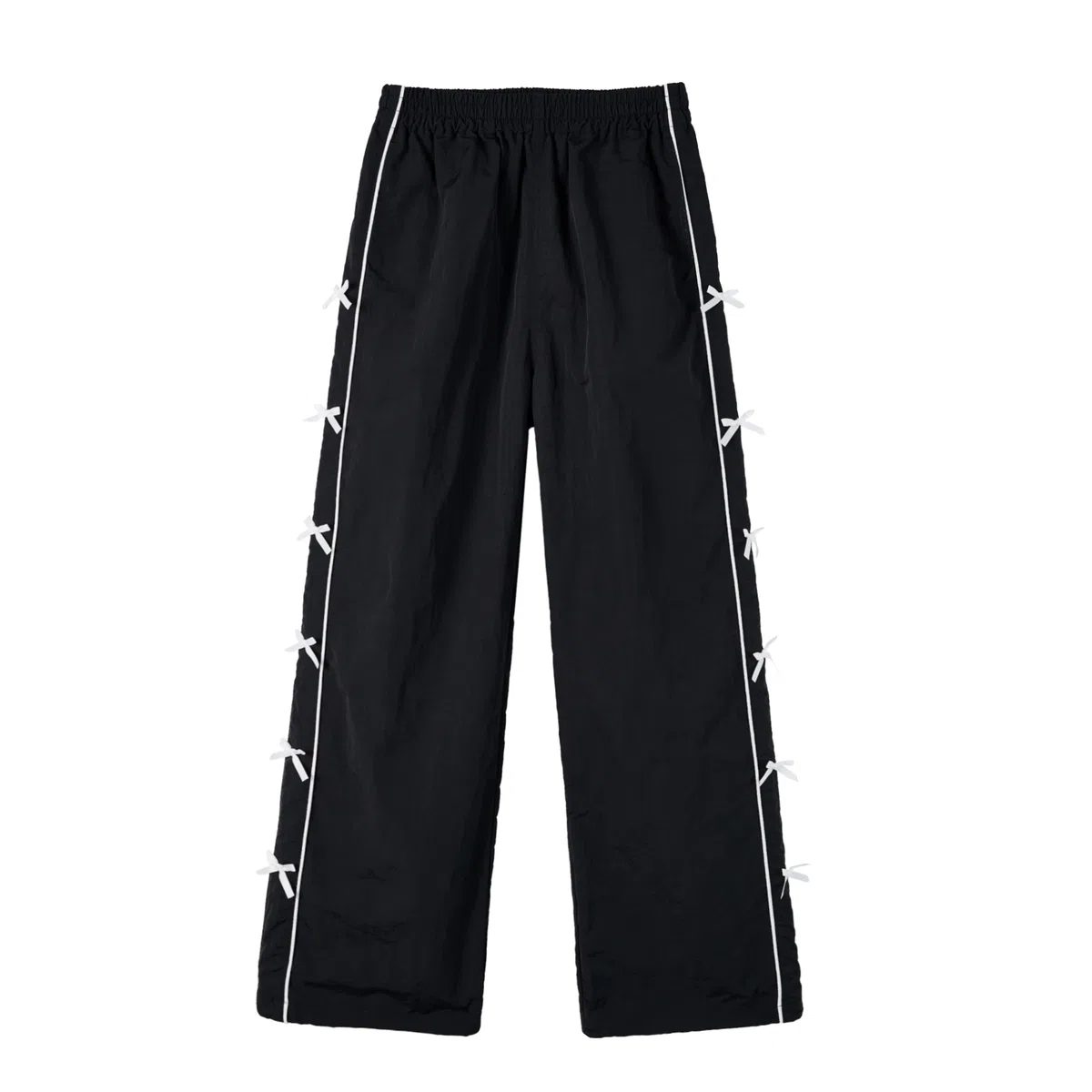 Rolanko Ragazze Pantaloni Vita Elastica Paracadute Pantaloni da Impermeabili Jogging Fit Largo con Fiocco per Bambini