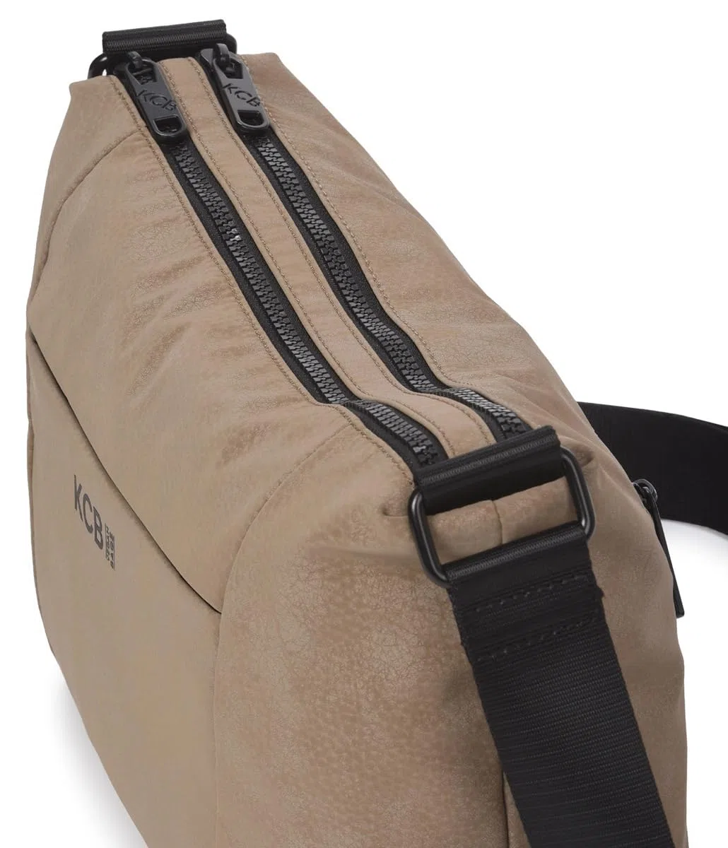 KCB Borsa a tracolla grande Hide | grande capacità e organizzazione | tasche multiuso con cerniera | materiale resistente | maniglie regolabili | 100% vegano