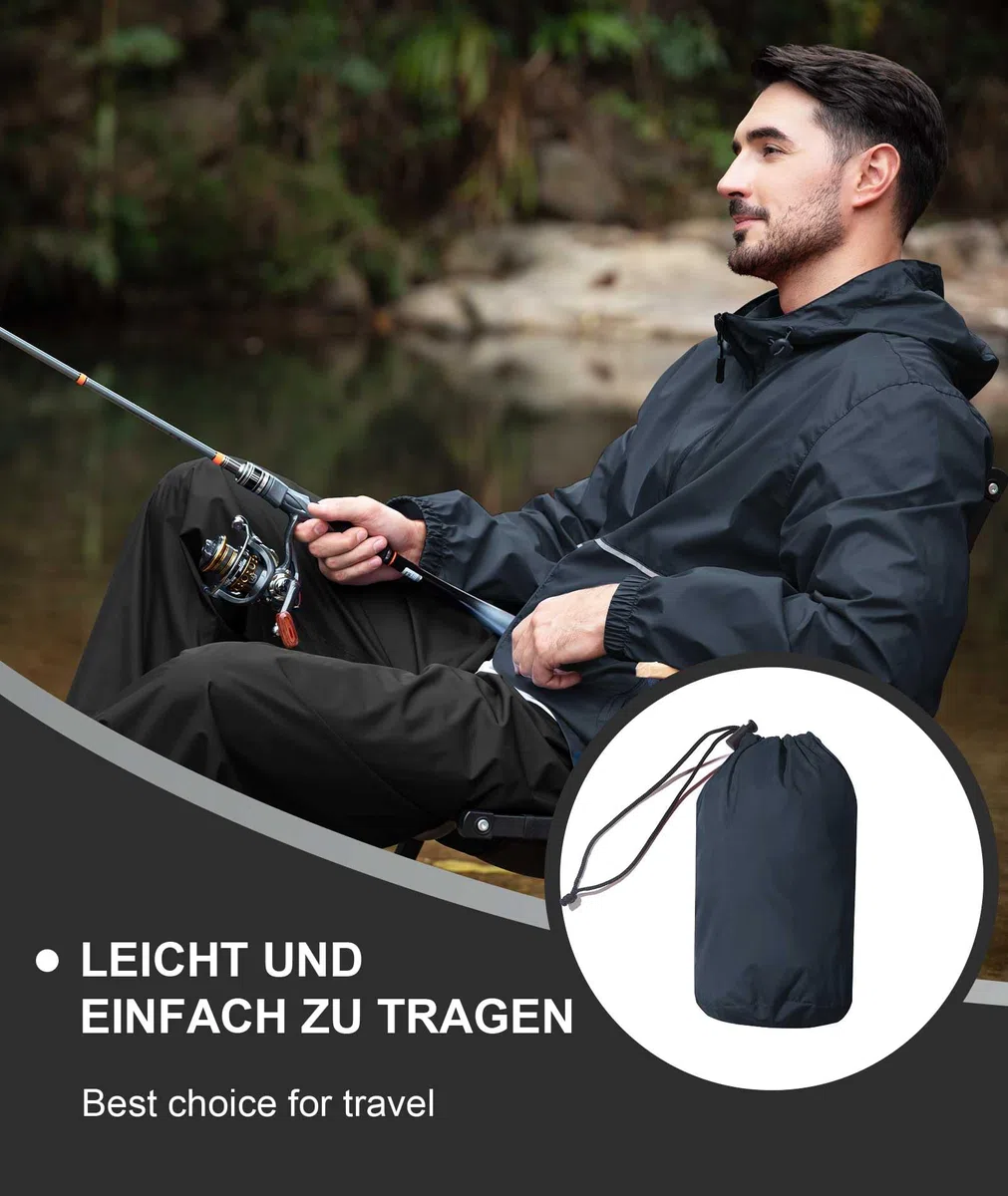 SPEEDRUN Rain Jacket Uomo Antivento Uomo Antipioggia Ripiegabile Giacca Antipioggia Impermeabile Tascabile Waterproof Jacket Man Moto Running Leggera Trekking Ciclismo Sport Outdoor