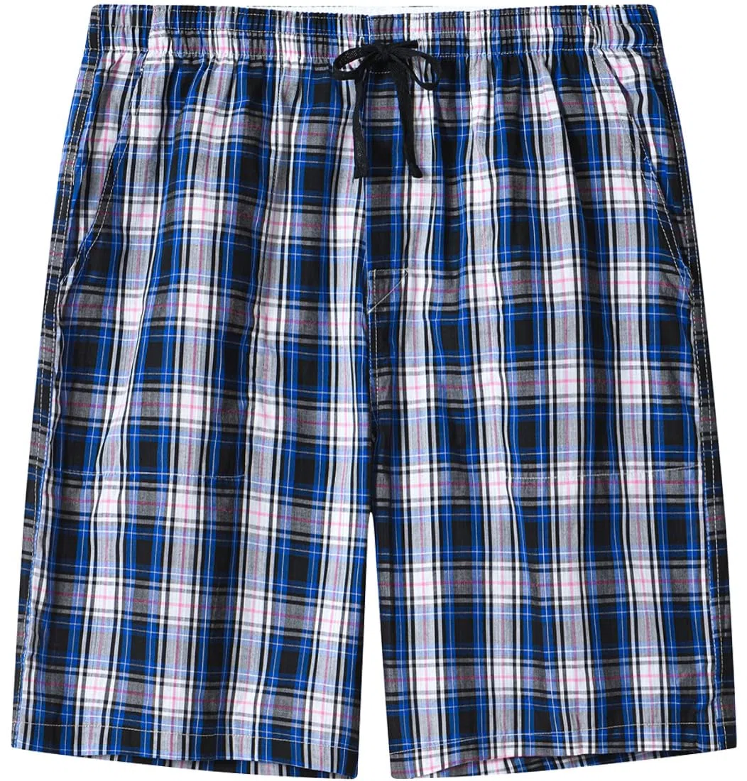 MoFiz Pantaloni Corti Pigiama Bambino Ragazzo Cotone Pantaloncini Shorts a Quadretti con Tasche 7-15 Anni