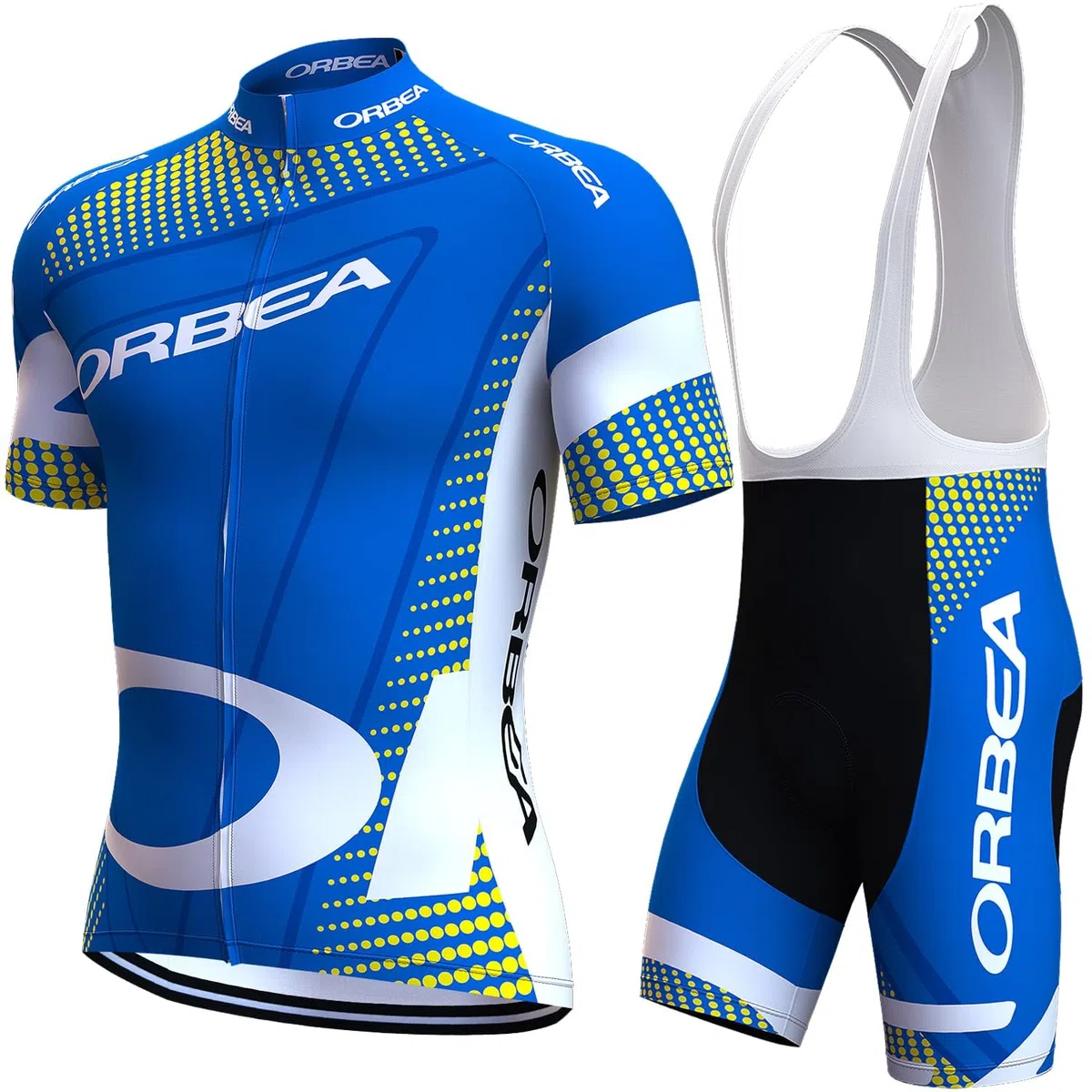 Set di maglia da ciclismo da uomo,traspirante, ad asciugatura rapida, con pantaloncini imbottiti in gel 19D