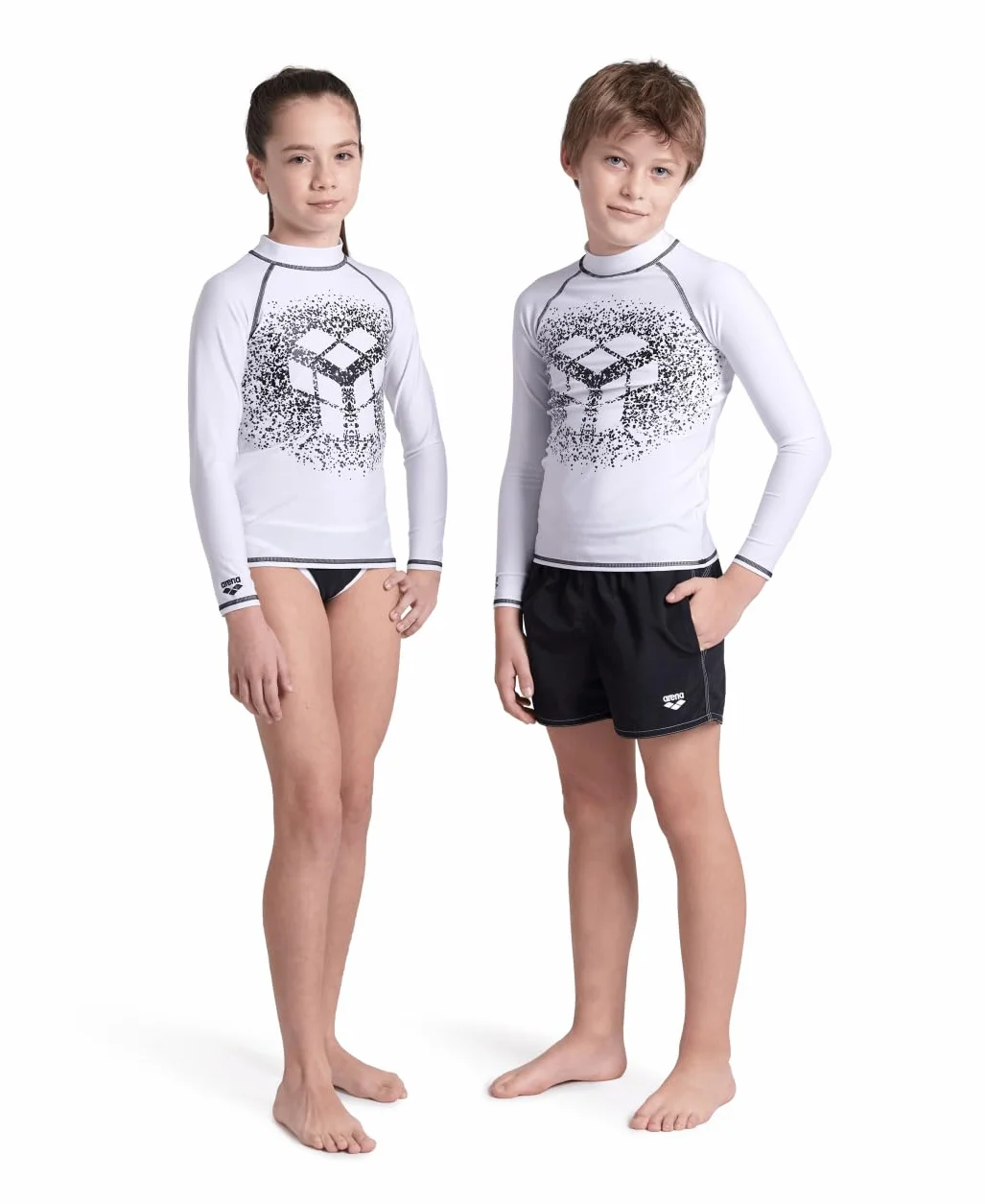 Arena Unisex Jr Arena Rash Vest L/S Graphic Rash Guard Shirt Bambini e Ragazzi
