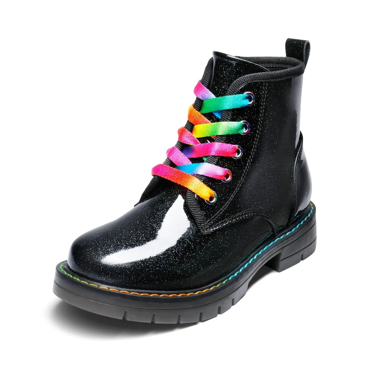DREAM PAIRS KIDS Stivaletti Stringati per Bambina Moda Stivali con Zip Bambina Stivaletti per Feste e Uso Quotidiano