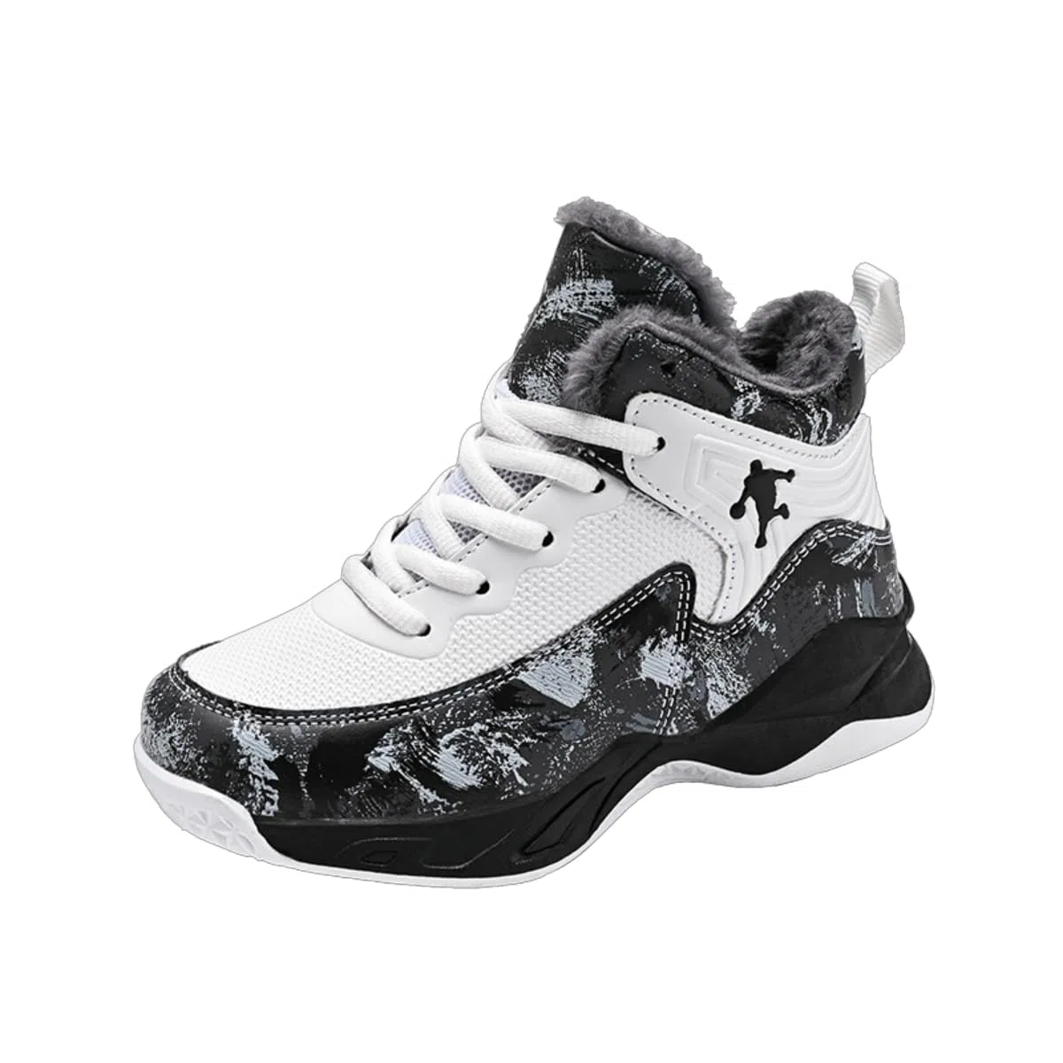 Elegante Calore Imbottito Scarpe da Basket per Ragazzi Scarpe da Basket per Bambini Allacciatura Sportiva Scarpe Sportive