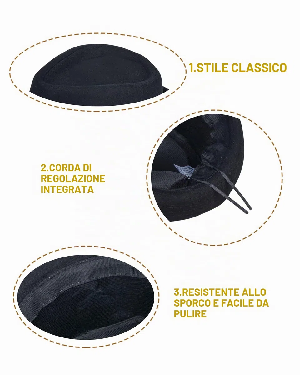 Cappello Fedora a Tesa Larga Stile Gangster Elegante Jazz Trilby Cappelli e Cappellini Classico Cappello in Feltro Ripiegabile in Viaggio Cappelli Panama per Uomo Donna
