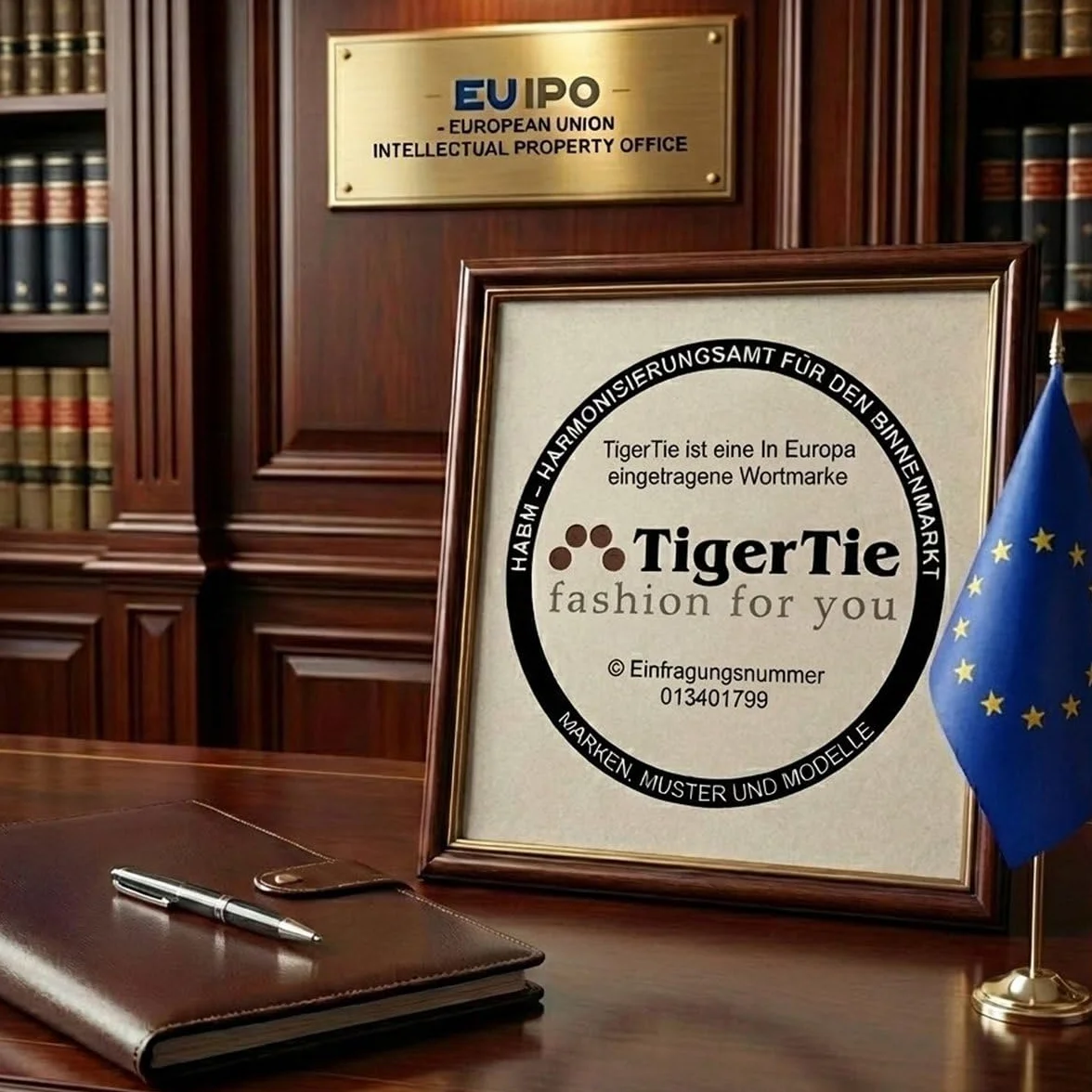 TigerTie Farfallino papillon 100% Seta da annodare - nero + scatola con le istruzioni