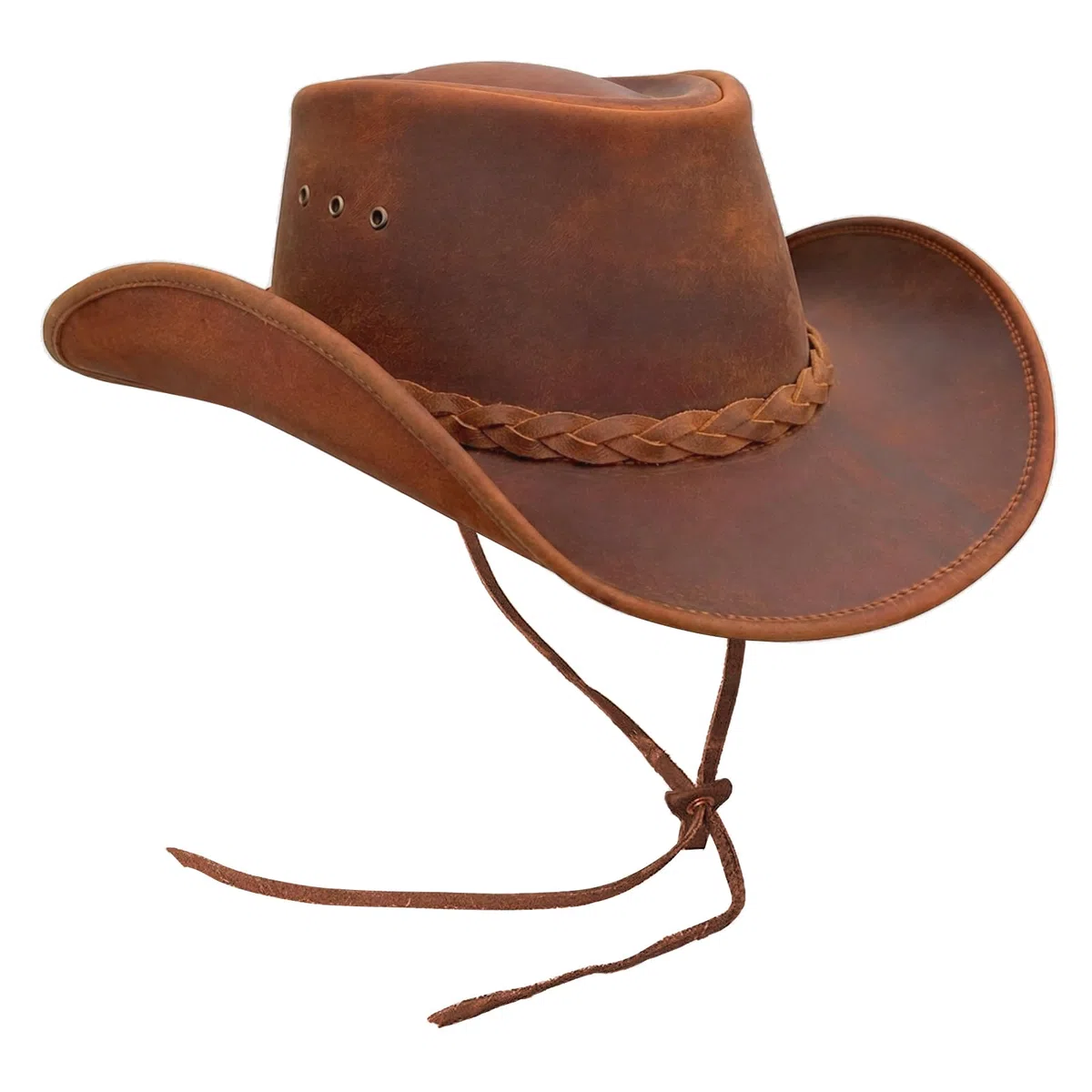 Pamposh Cappello da cowboy donna uomo vera pelle stile occidentale tesa larga cappello da cowgirl modellabile leggero fatto a mano durevole cappello bush