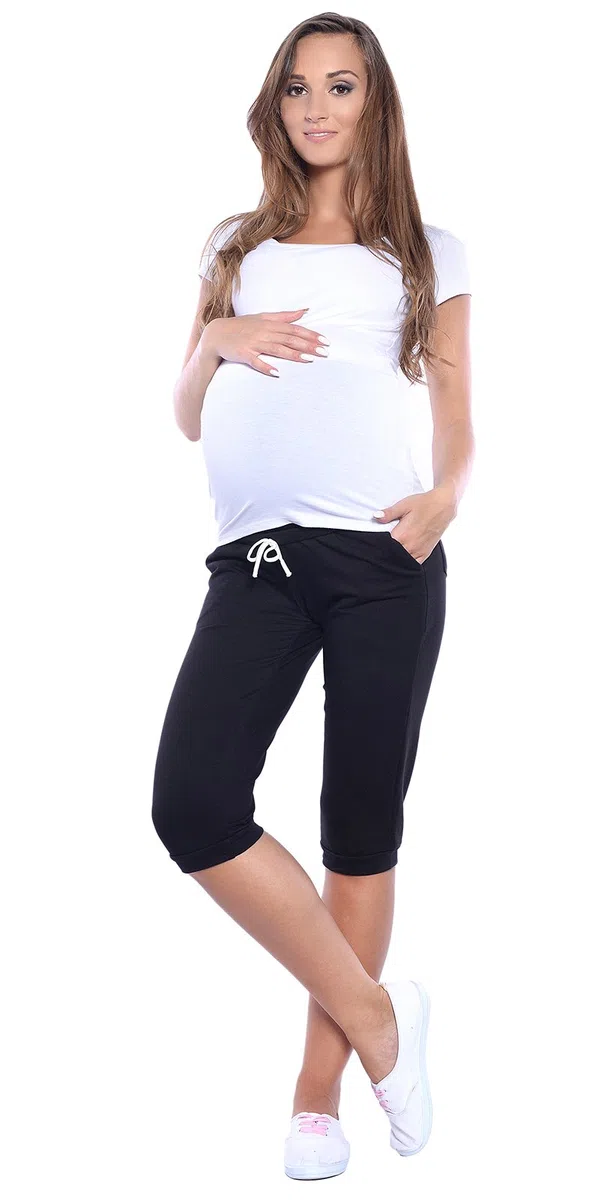 MijaCulture Abbigliamento Premaman/Pantaloni Capri Premaman Pantaloni Capri Rilassati 4090