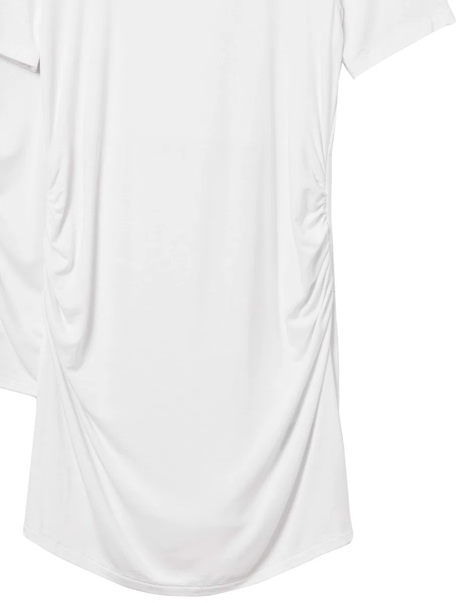 Amazon Essentials T-Shirt con Scollo Rotondo e Arricciatura a Maniche Corte Premaman Donna, Pacco da 2