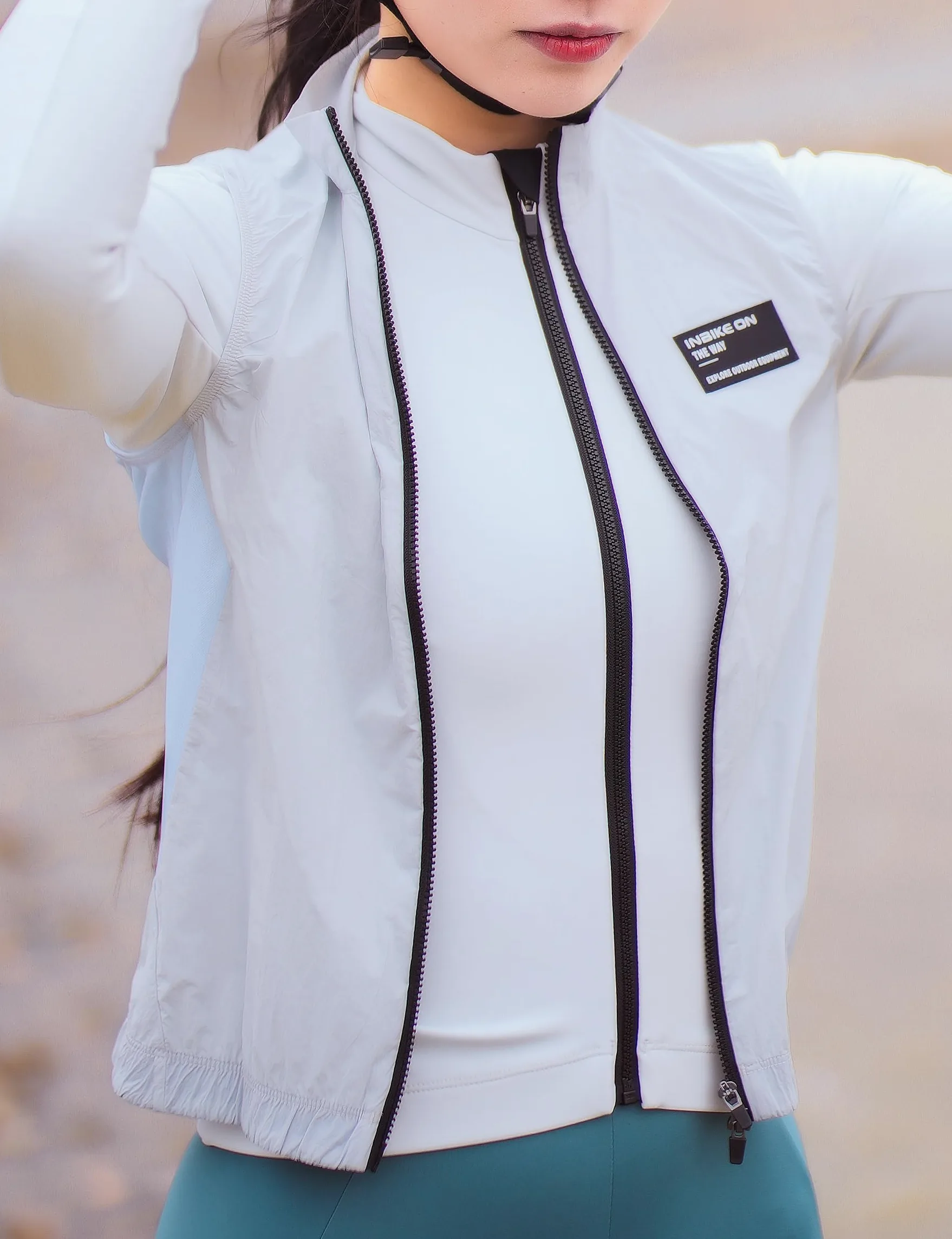 INBIKE Gilet Antivento da Ciclismo Donna Gilet Corsa Giacca Ciclismo Senza Manica Gilet Bici Traspirante Leggero