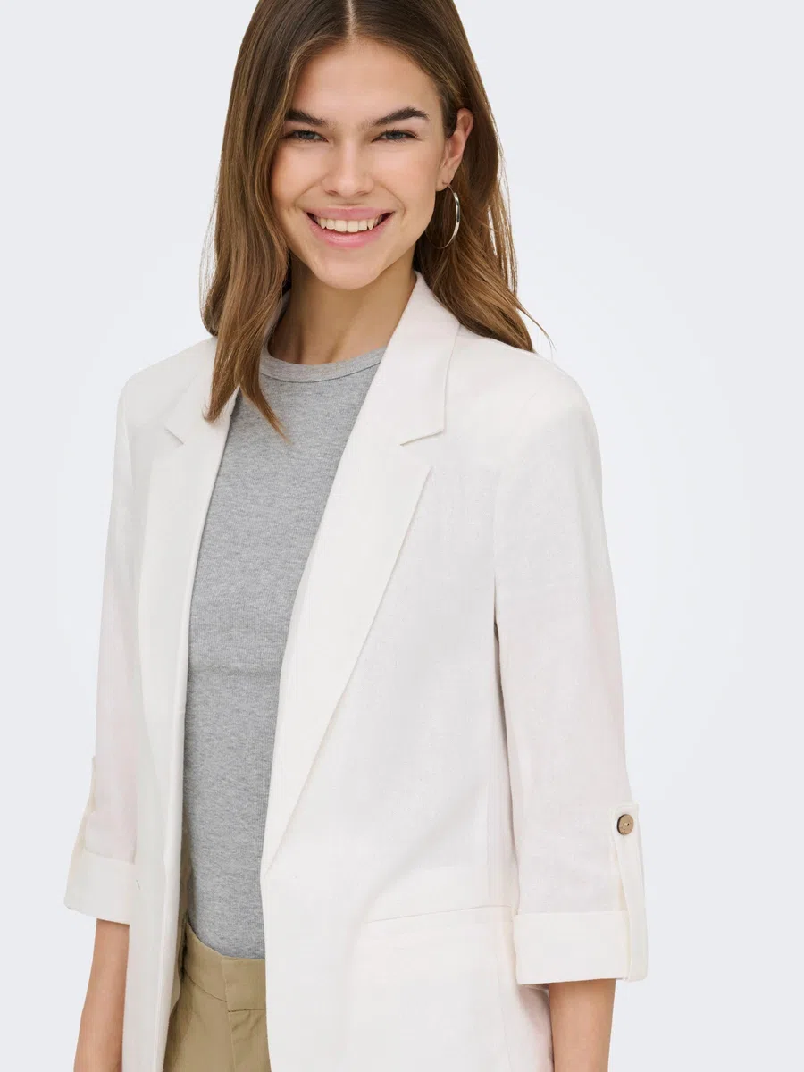 ONLY Onlgoa 3/4 Unline Linen Bl Blazer CC TLR Onlgoa 3/4 Unline Linen Bl Blazer CC TLR Donna (Pacco da 1)